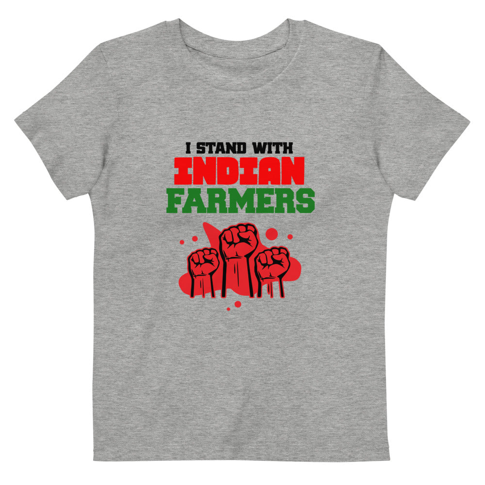 I STAND WITH INDIAN FARMERS - Organic cotton kids t-shirt