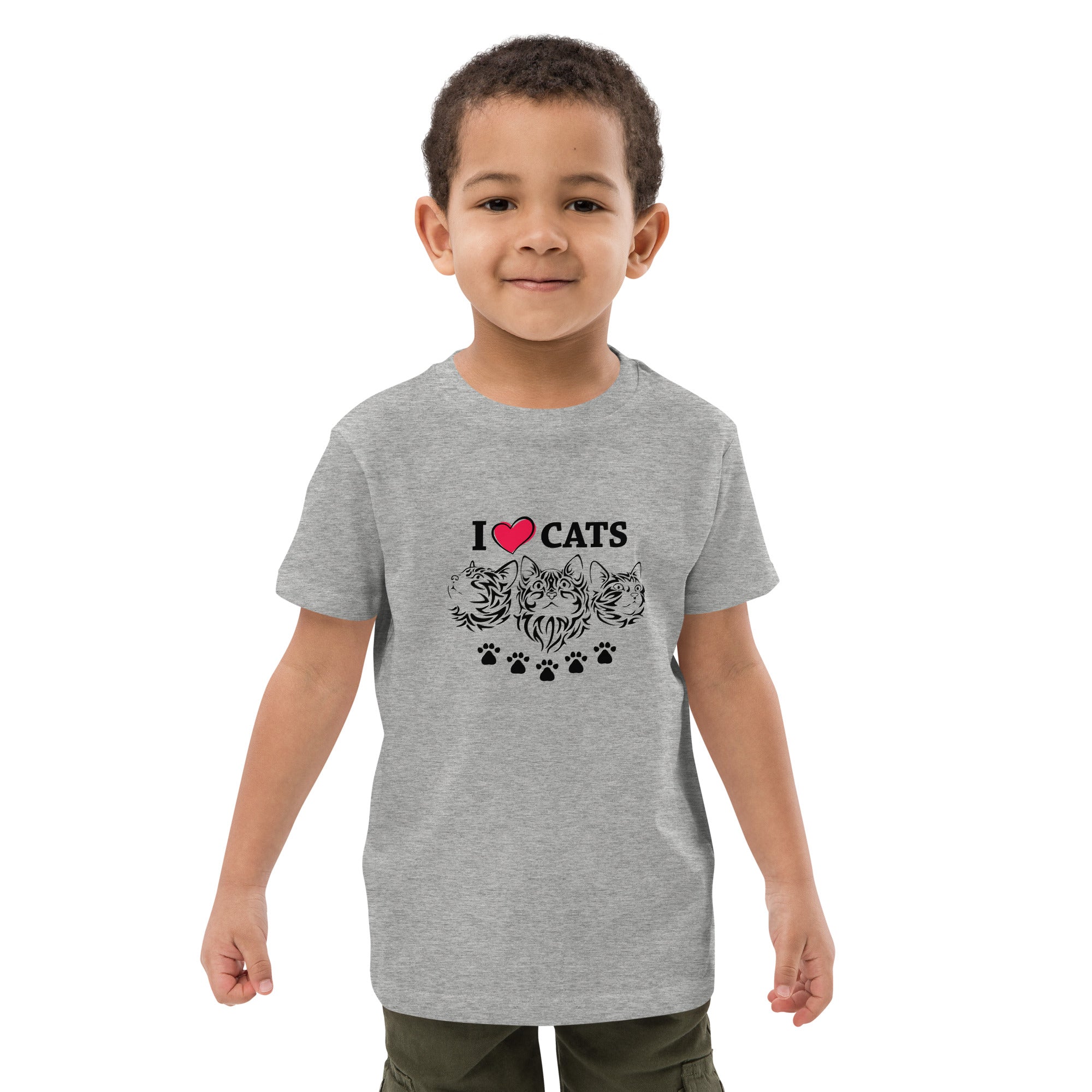 I LOVE CATS - Organic cotton kids t-shirt