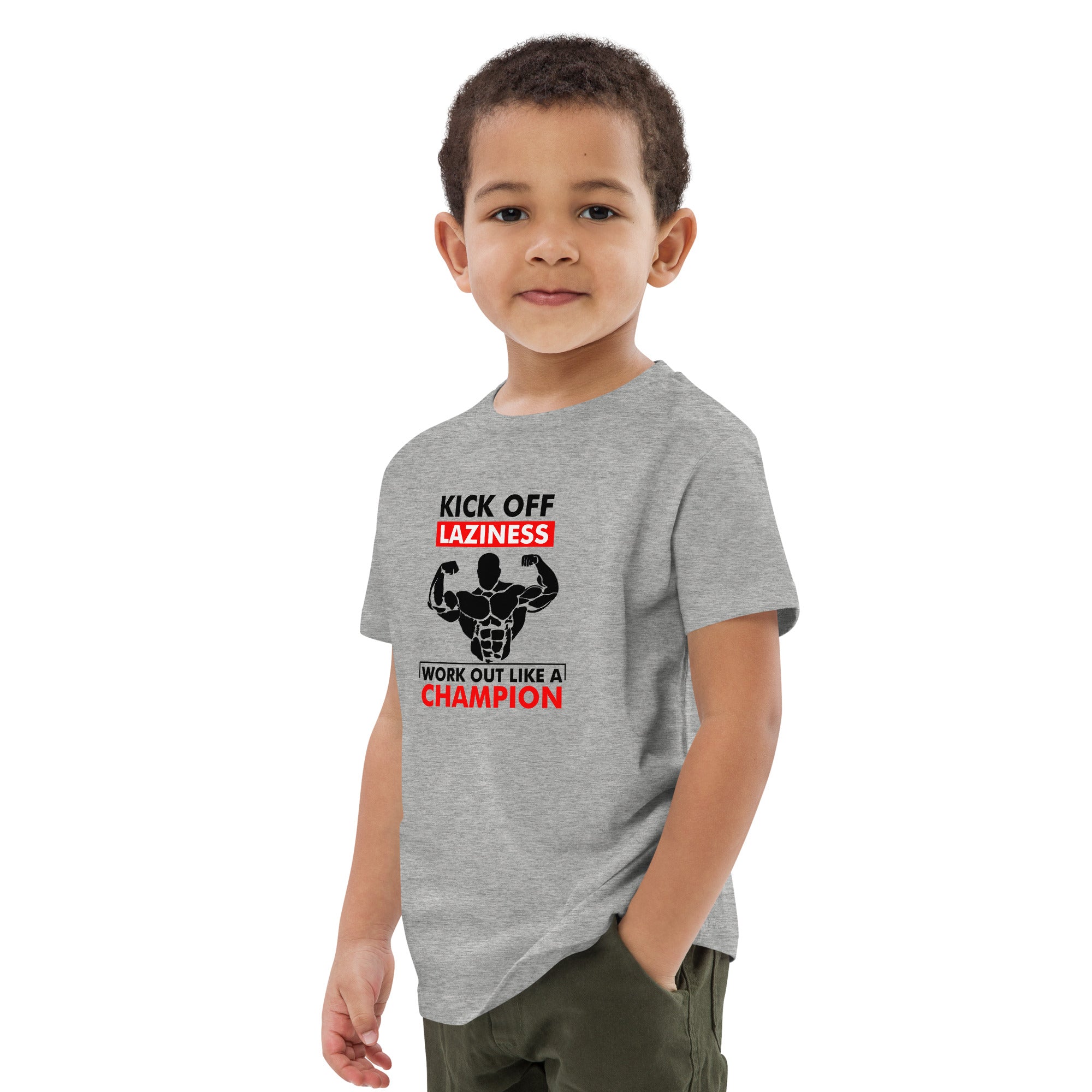 KICK OFF LAZINESS - Organic cotton kids t-shirt