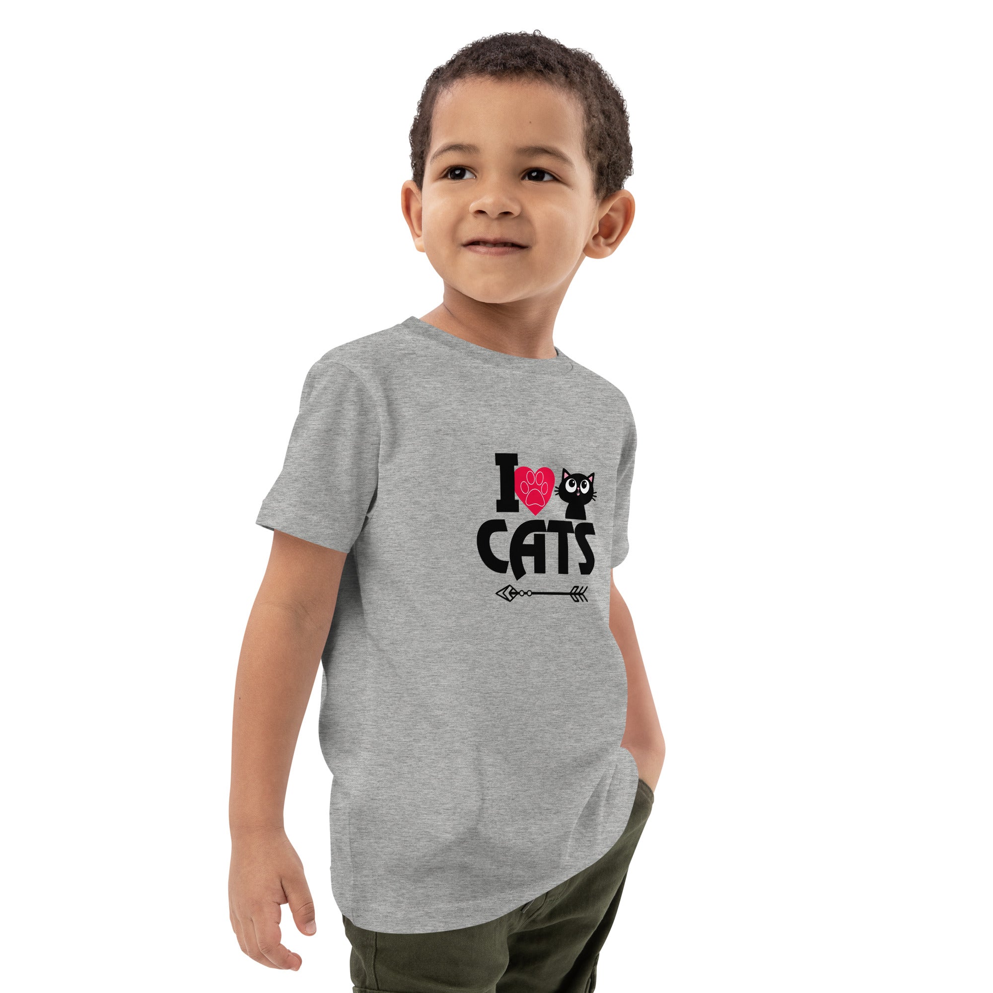 I LOVE CATS - Organic cotton kids t-shirt