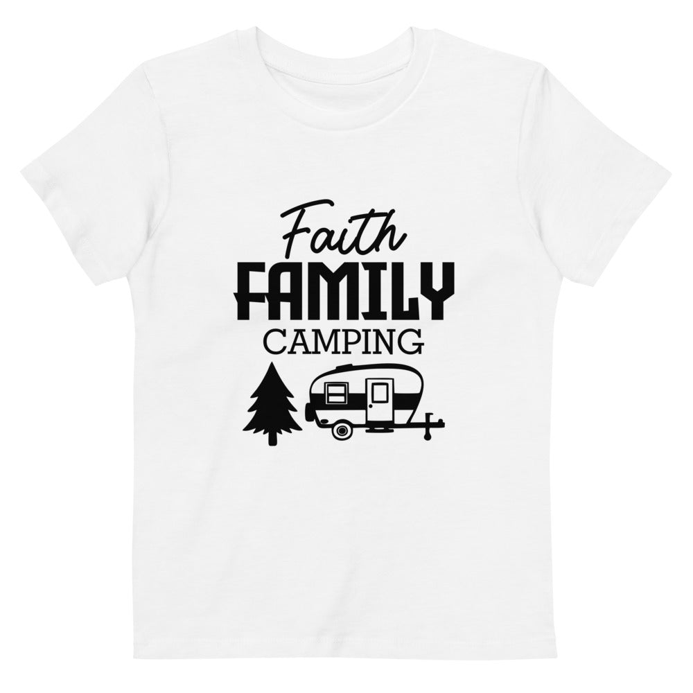 Family Camping- Organic cotton kids t-shirt