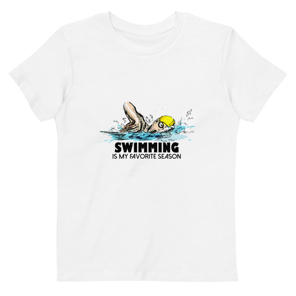 Swimming- Organic cotton kids t-shirt