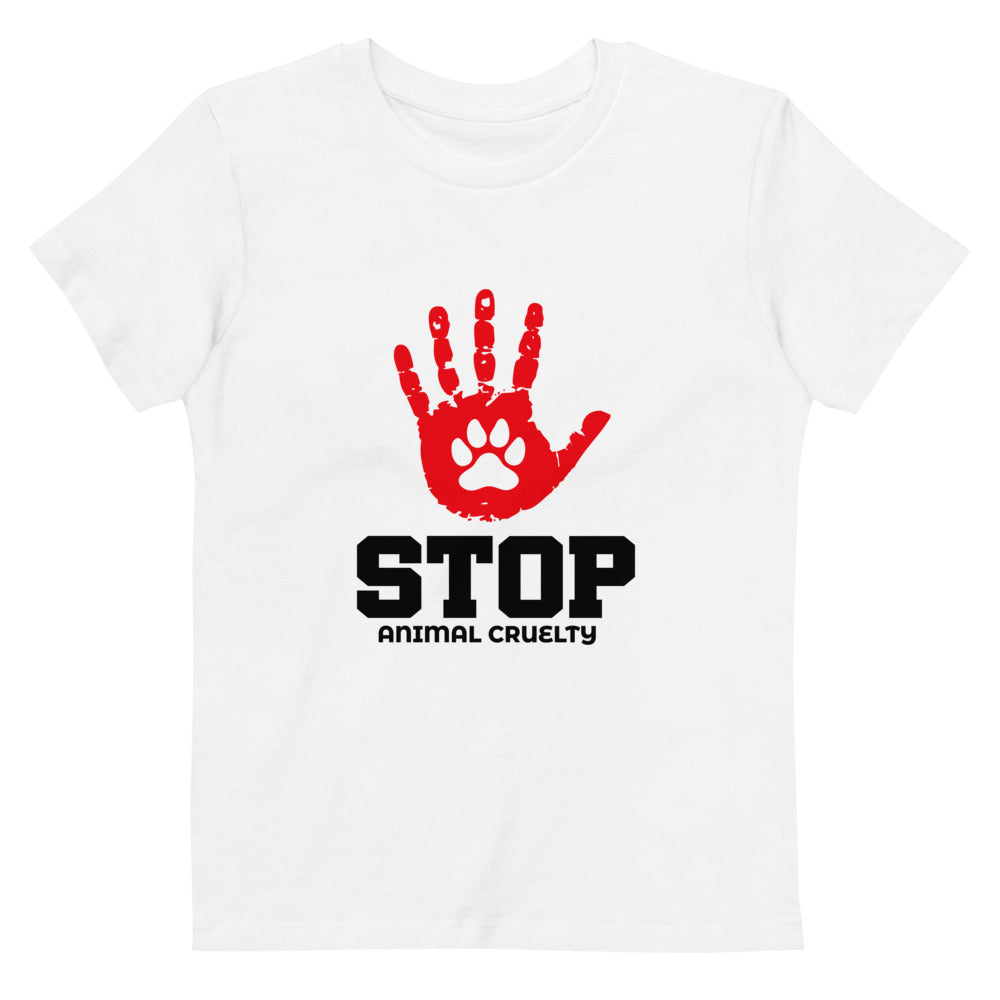 STOP ANIMAL CRUELTY - Organic cotton kids t-shirt