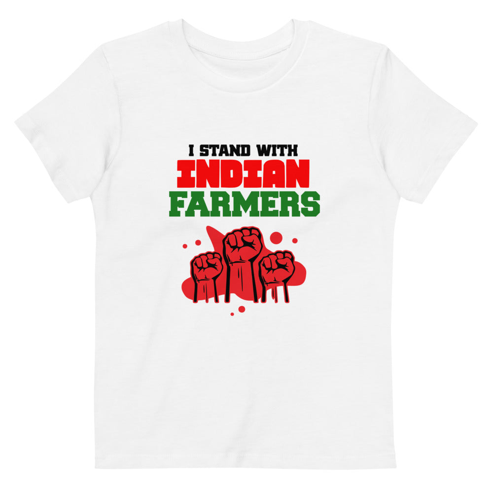 I STAND WITH INDIAN FARMERS - Organic cotton kids t-shirt