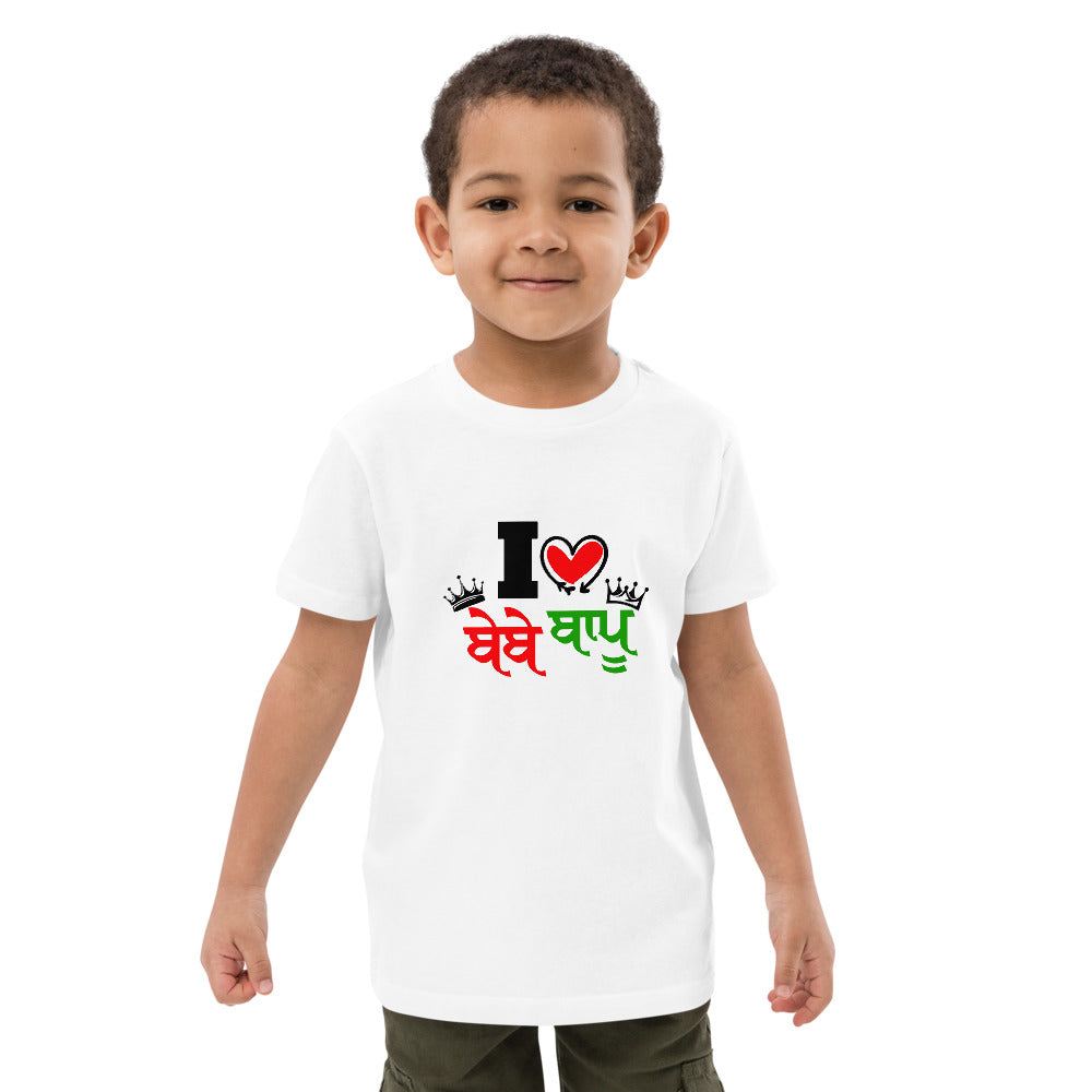 I LOVE BEBE BAPU - Organic cotton kids t-shirt