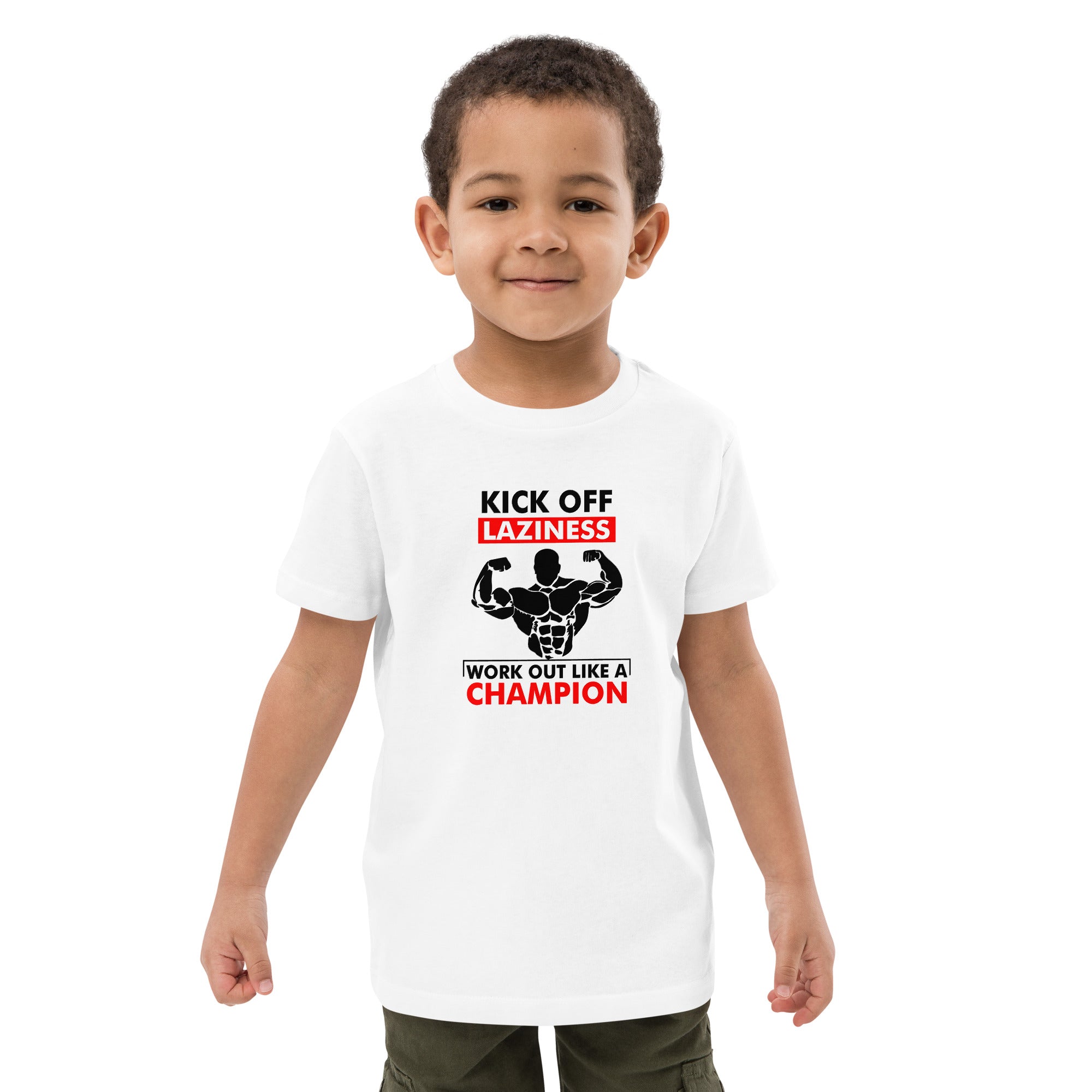 KICK OFF LAZINESS - Organic cotton kids t-shirt