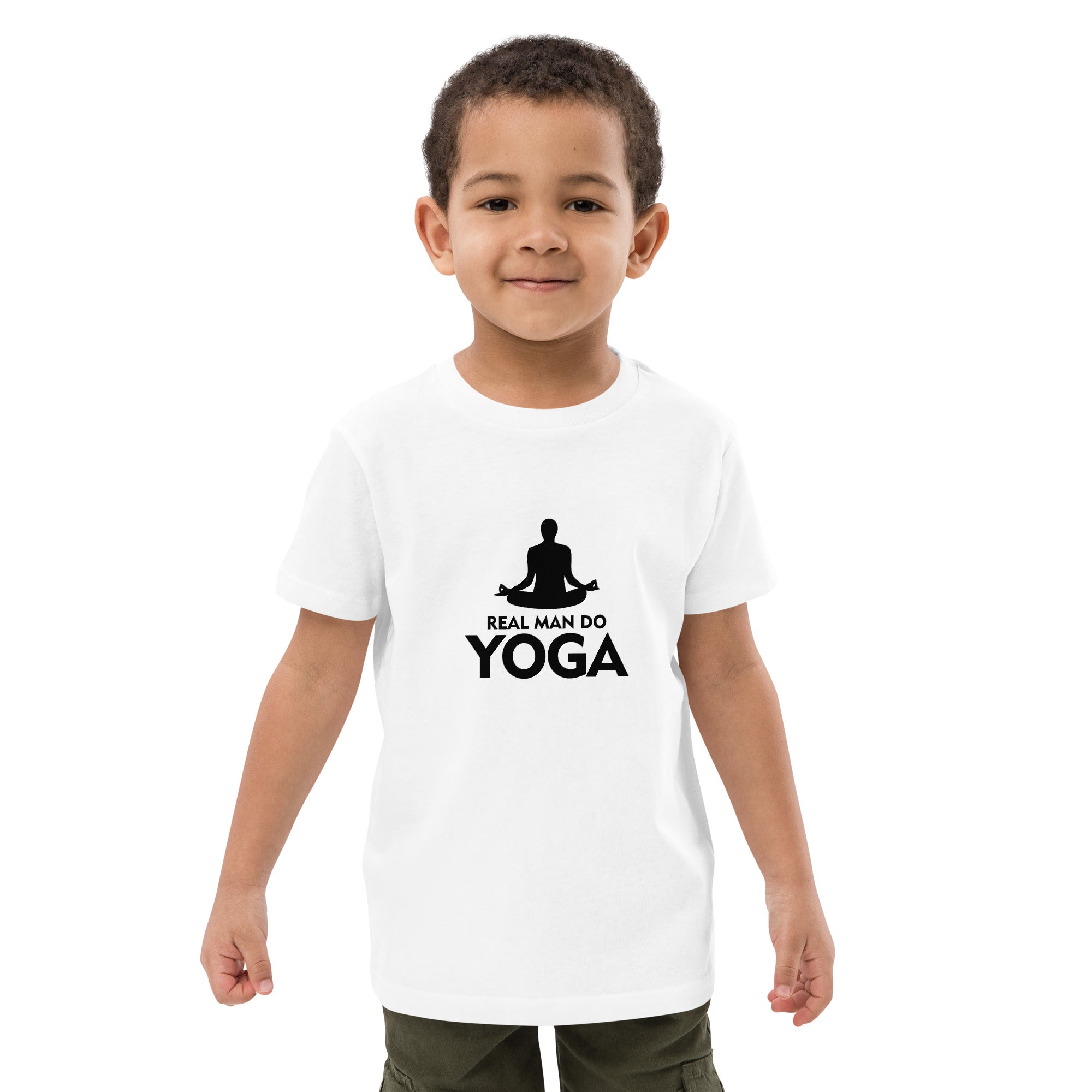 REAL MAN DO YOGA - Organic cotton kids t-shirt