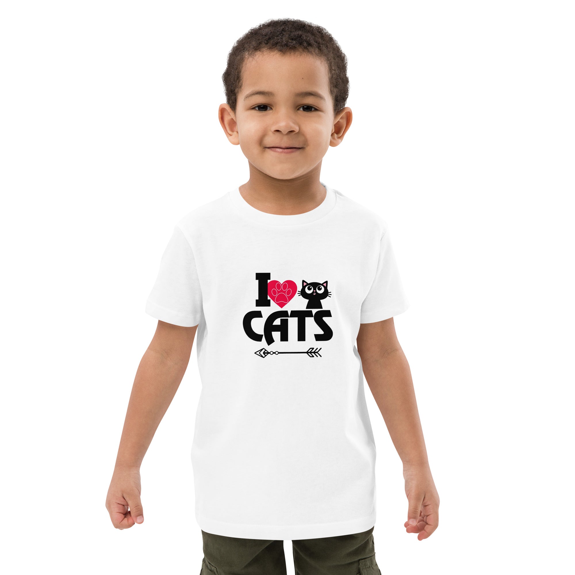 I LOVE CATS - Organic cotton kids t-shirt