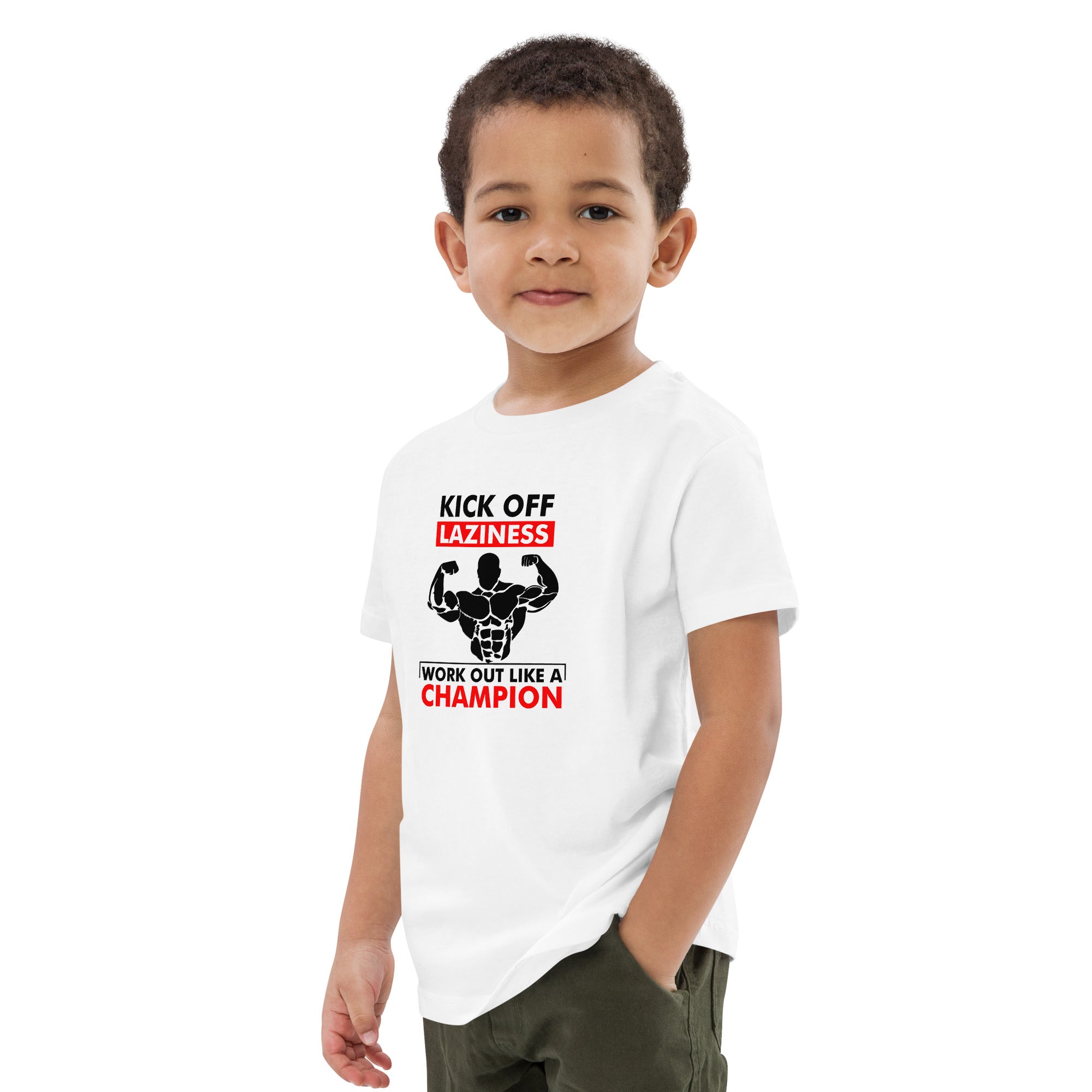 KICK OFF LAZINESS - Organic cotton kids t-shirt