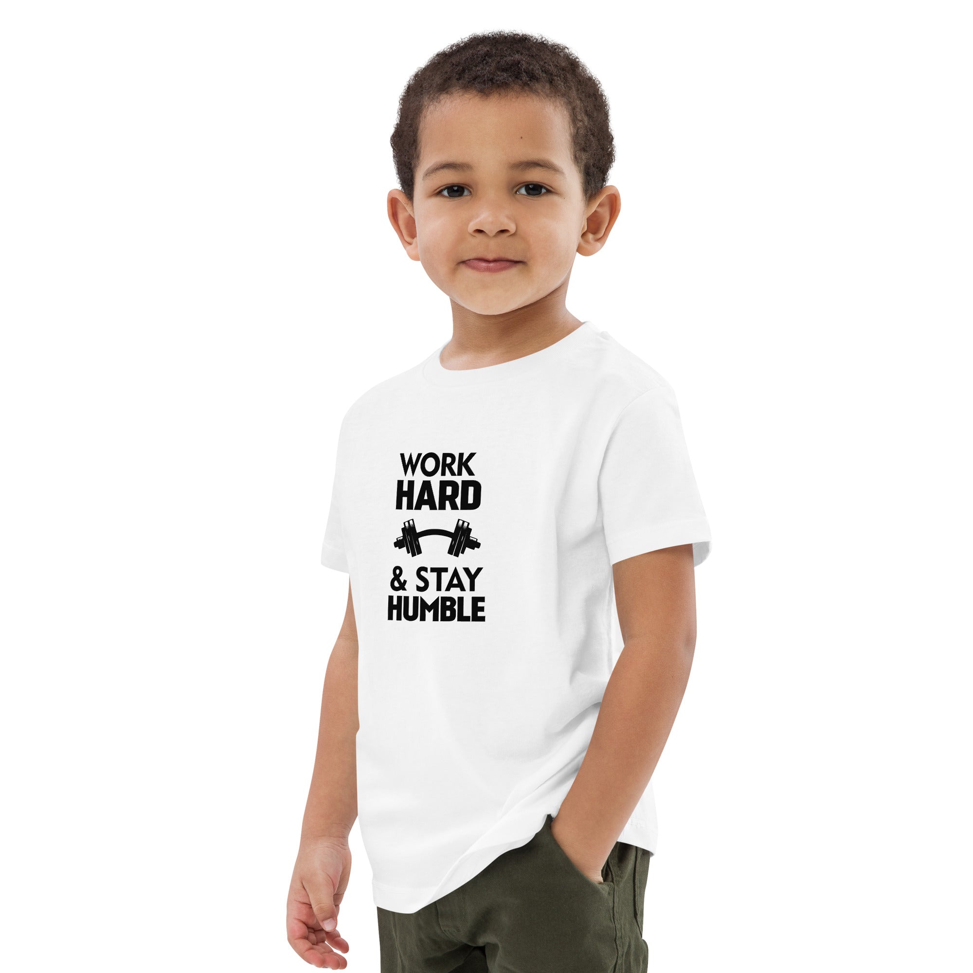 WORK HARD & STAY HUMBLE - Organic cotton kids t-shirt