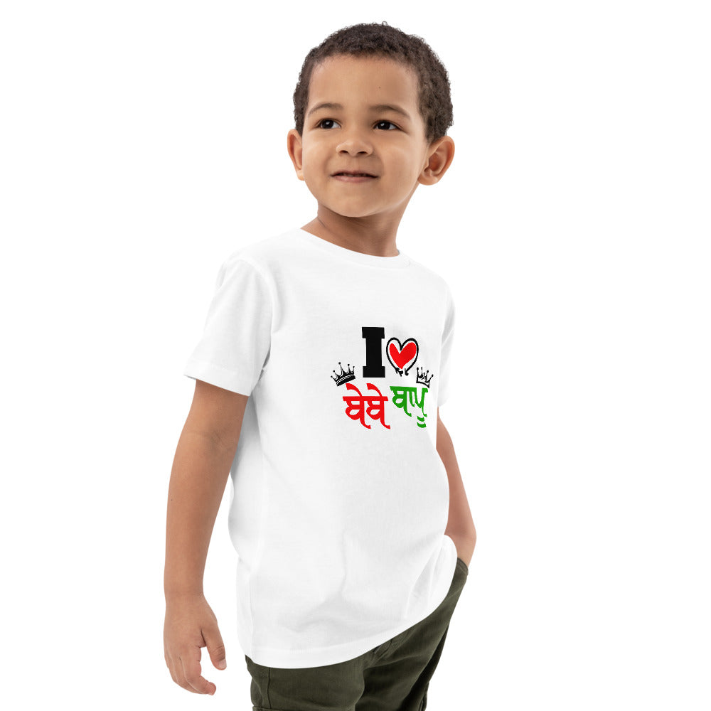 I LOVE BEBE BAPU - Organic cotton kids t-shirt