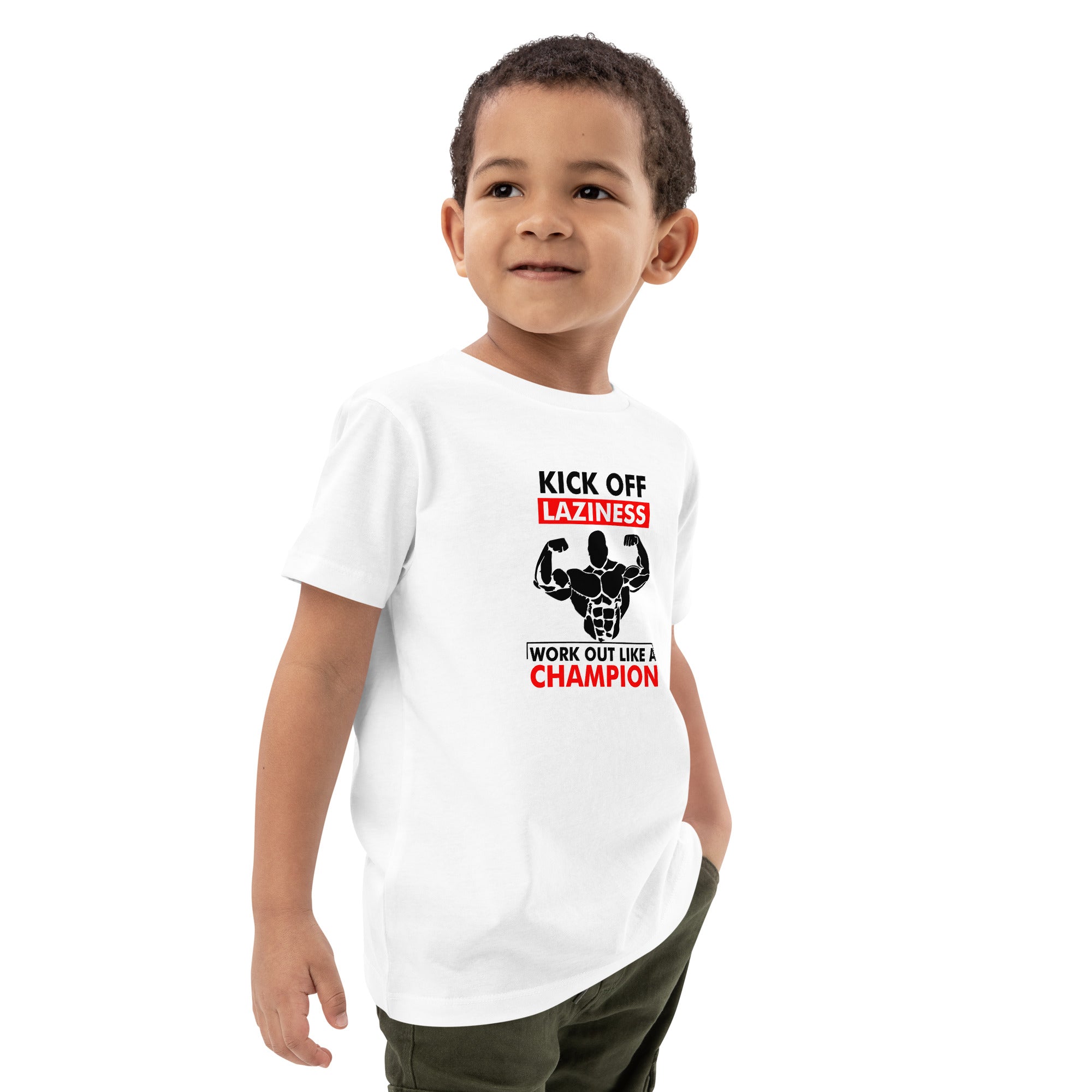 KICK OFF LAZINESS - Organic cotton kids t-shirt