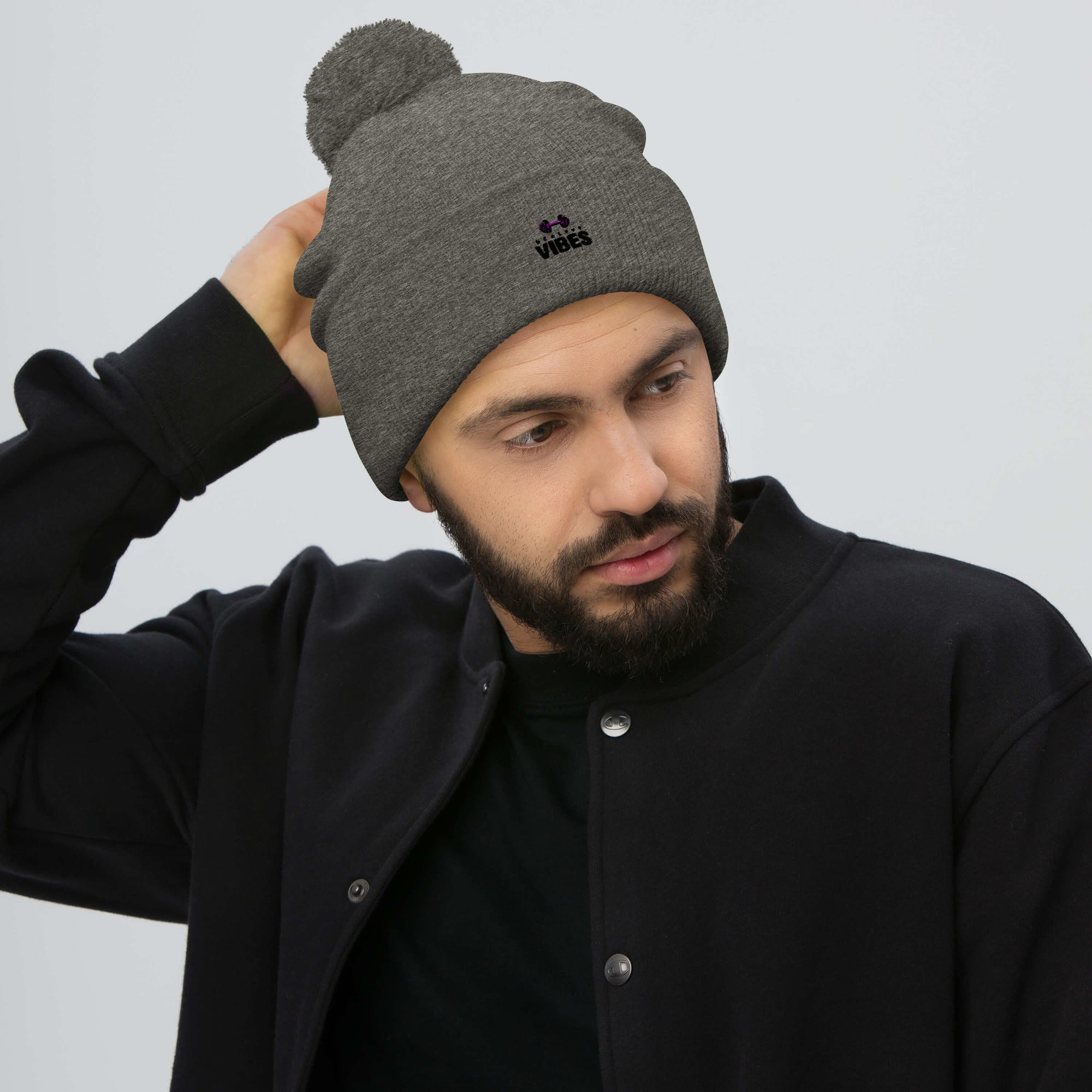 HEALTHY VIBES - Pom-Pom Beanie