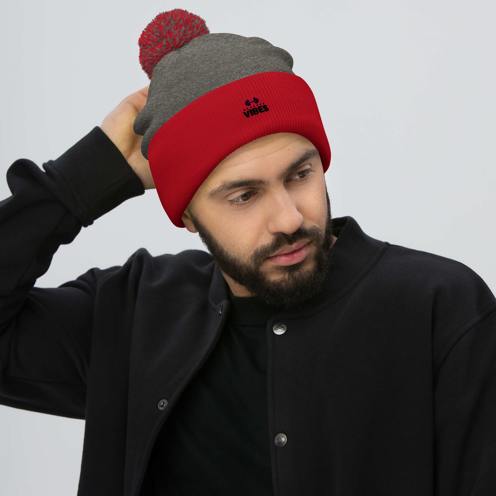 HEALTHY VIBES - Pom-Pom Beanie