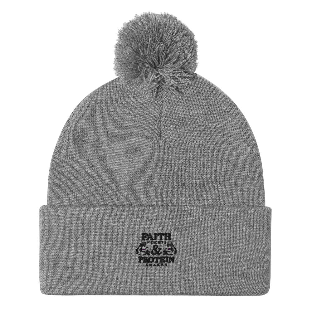 FAITH WEIGHTS & PROTEIN SHAKES - Pom-Pom Beanie