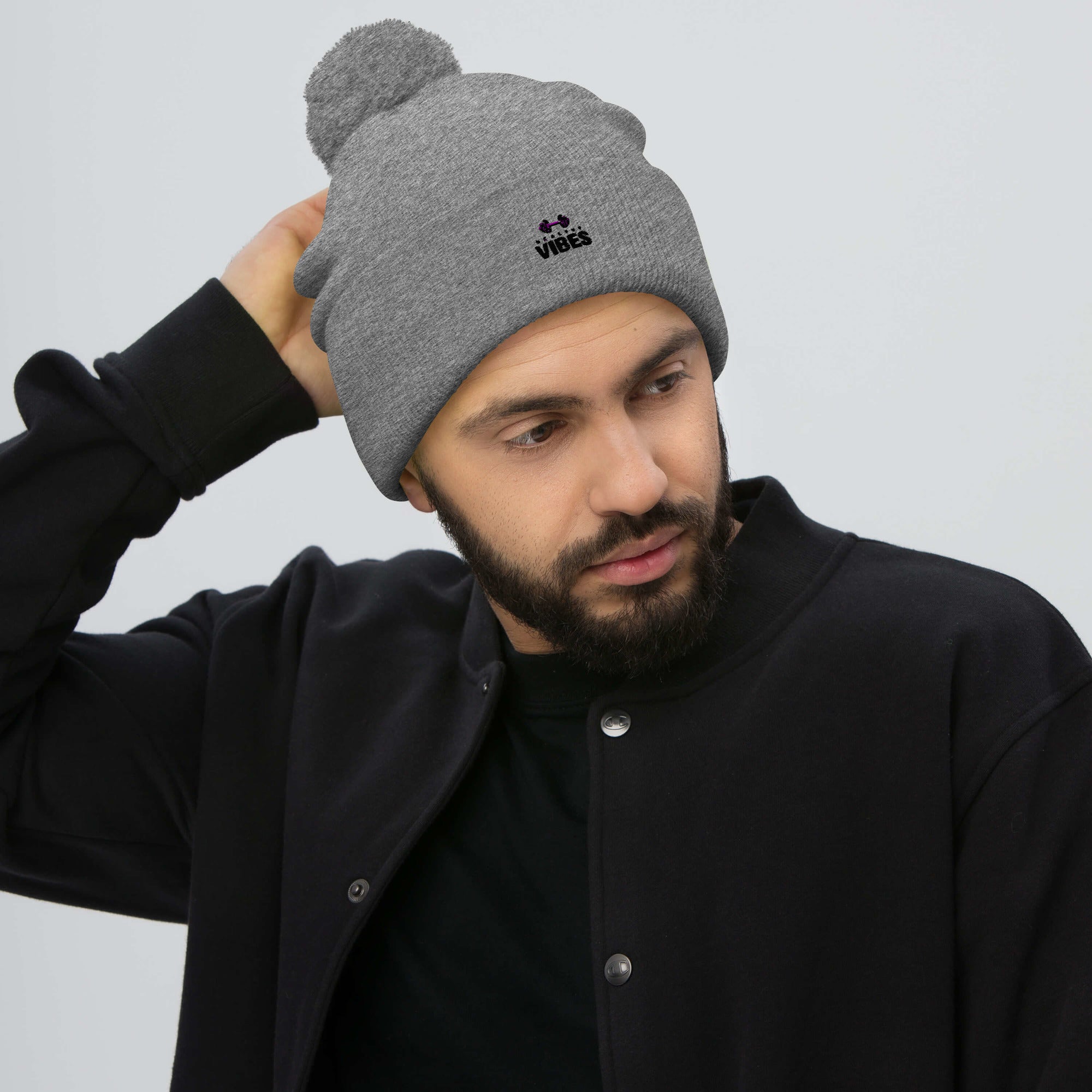 HEALTHY VIBES - Pom-Pom Beanie