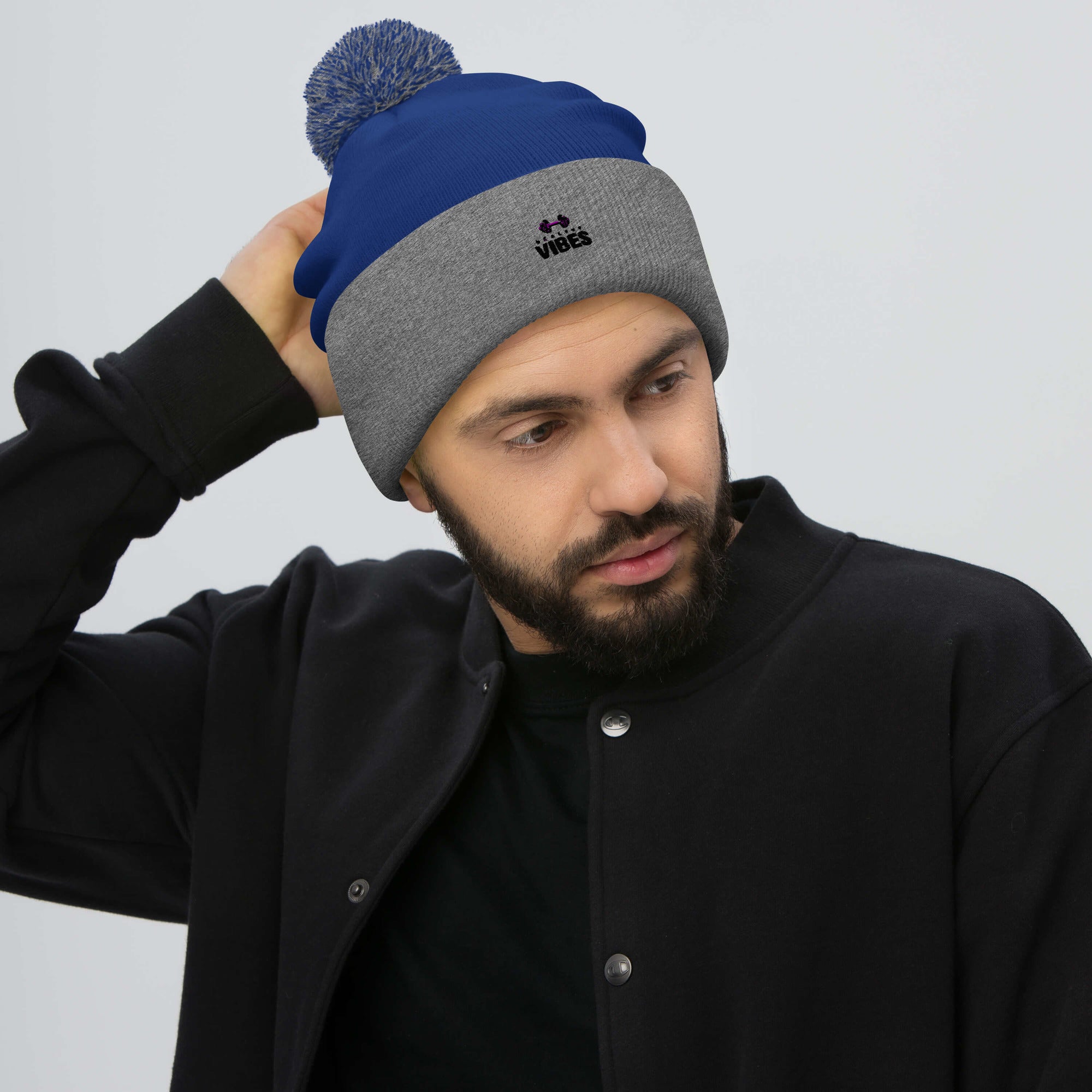HEALTHY VIBES - Pom-Pom Beanie