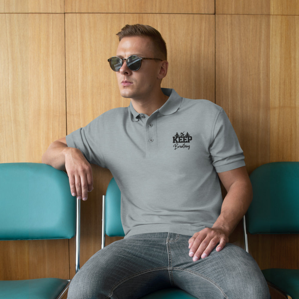 KEEP BREATHING - Men's Premium Polo