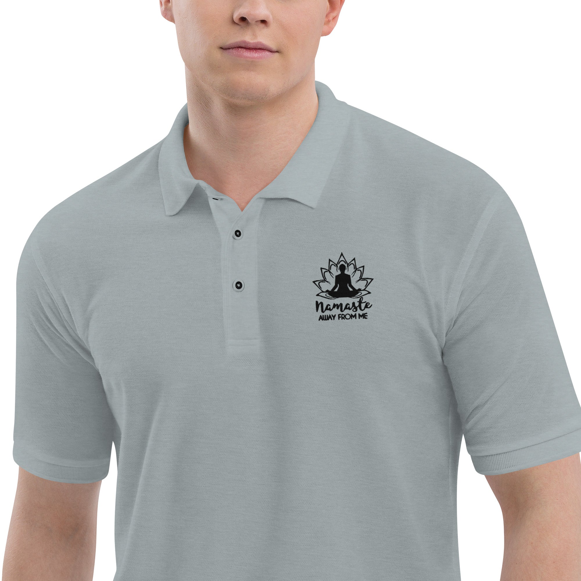 NAMASTE AWAY FROM ME - Men's Premium Polo