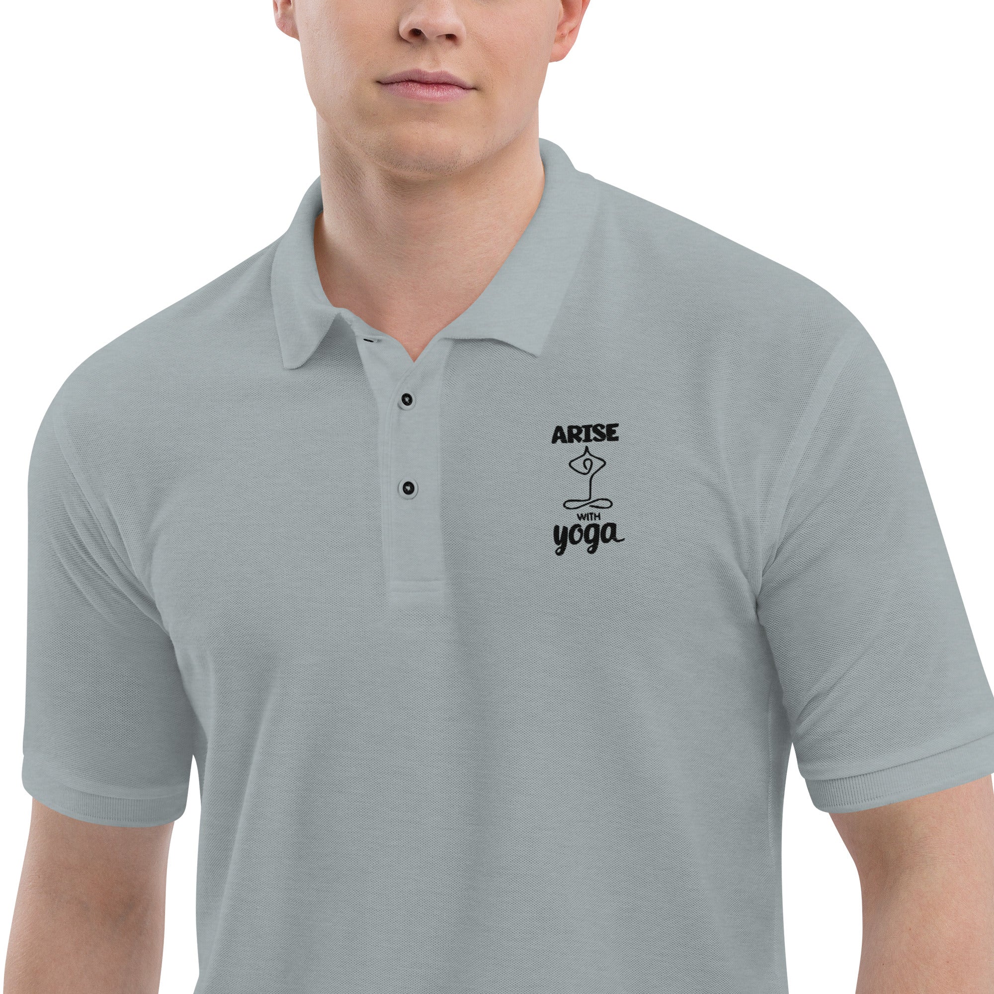 ARISE WITH YOGA - Men's Premium Polo