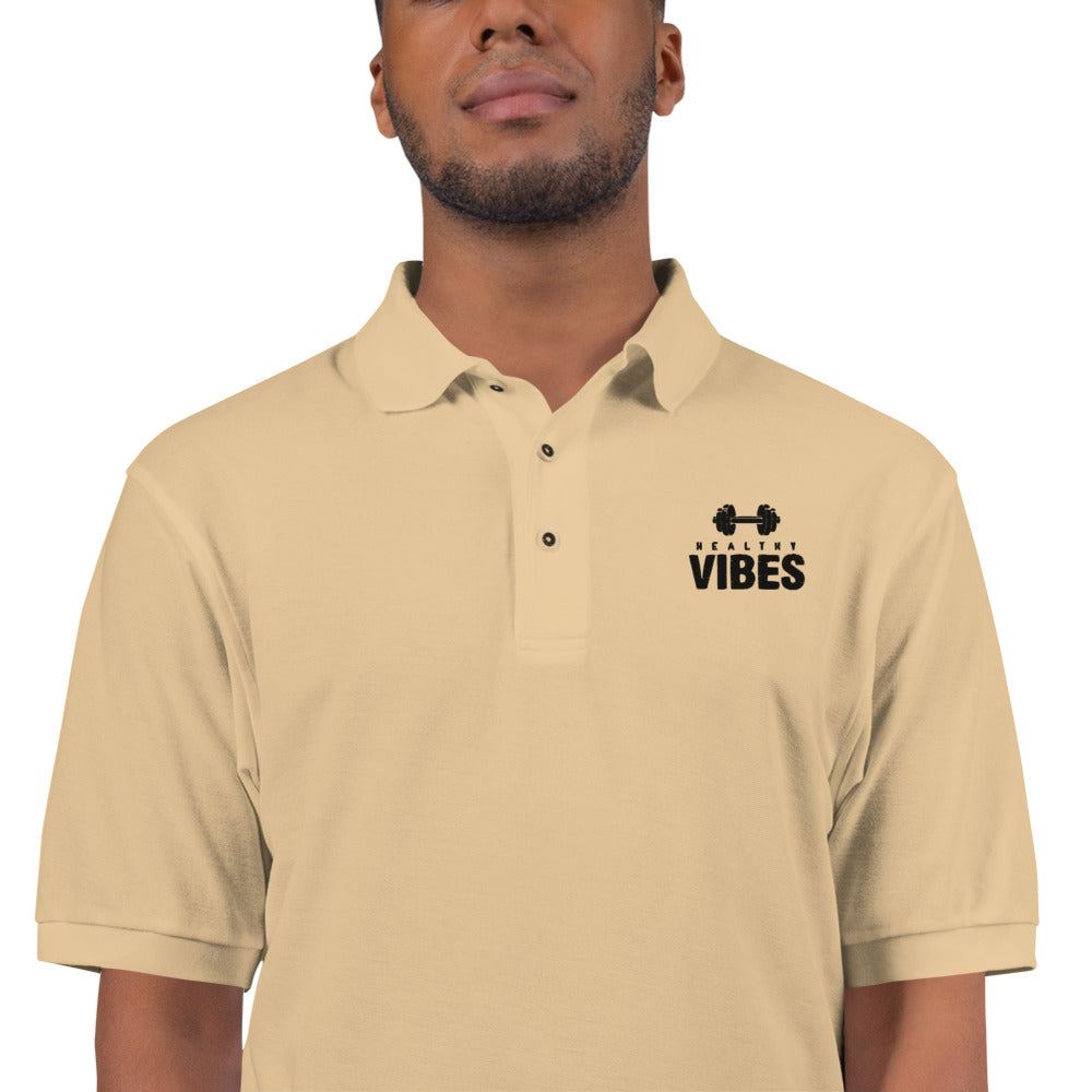 HEALTHY VIBES - Men's Premium Polo