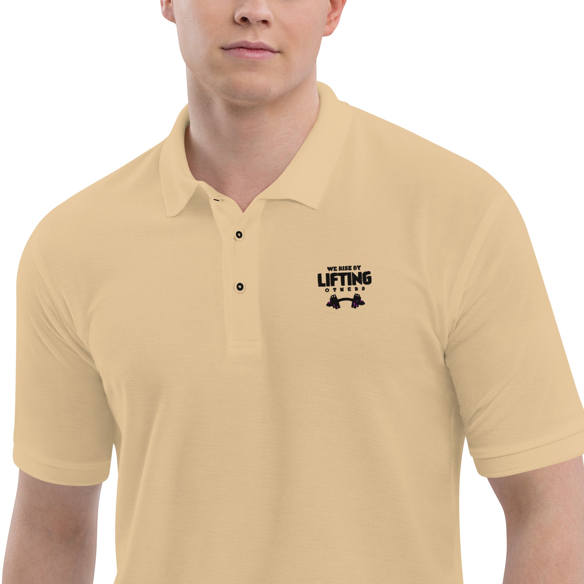 WE RISE BY LIFTING OTHERS - Men's Premium Polo