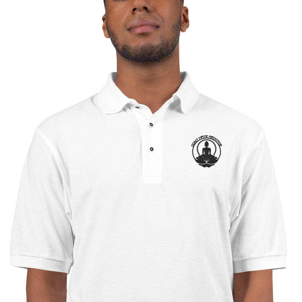 DON'T HATE MEDITATE - Men's Premium Polo