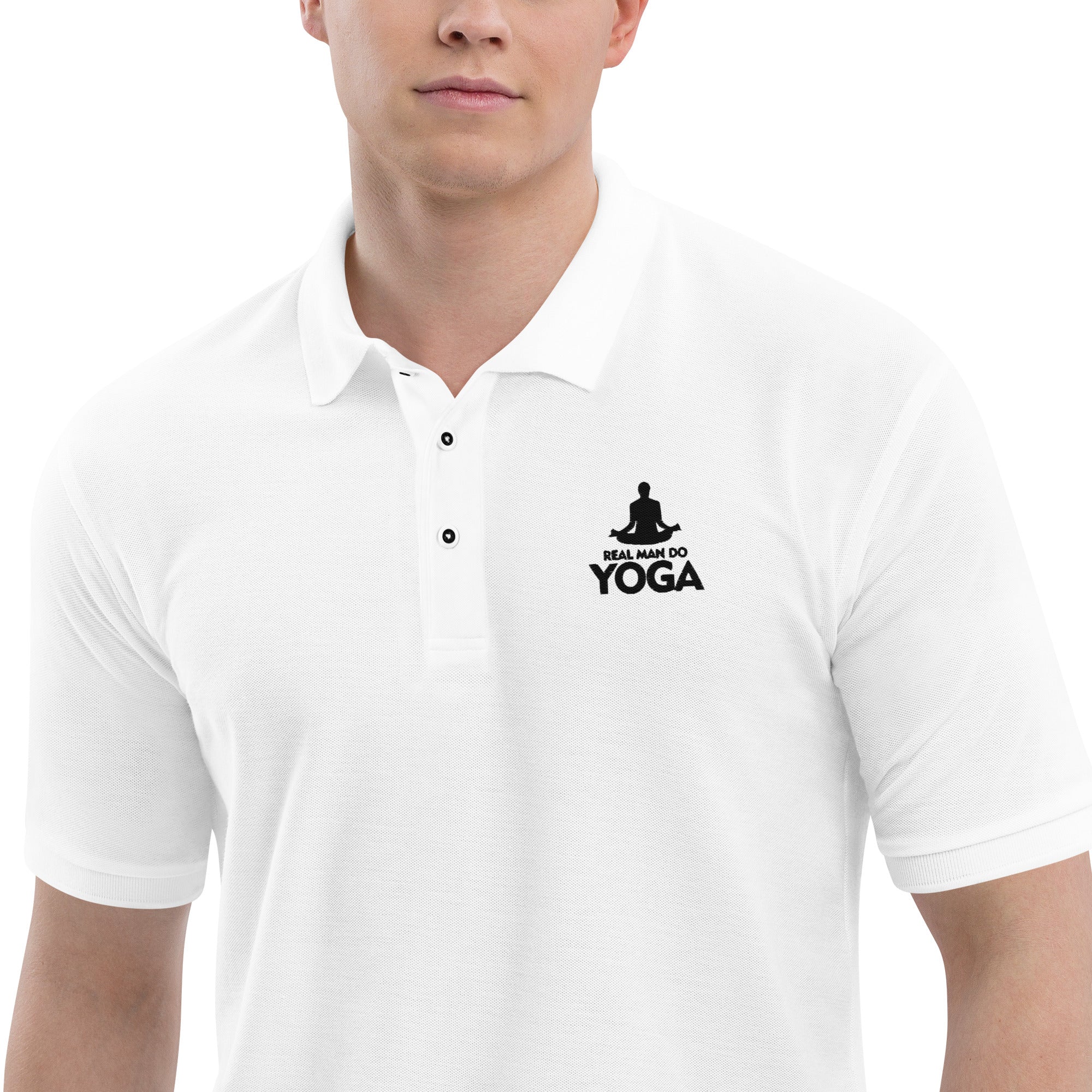 REAL MAN DO YOGA - Men's Premium Polo