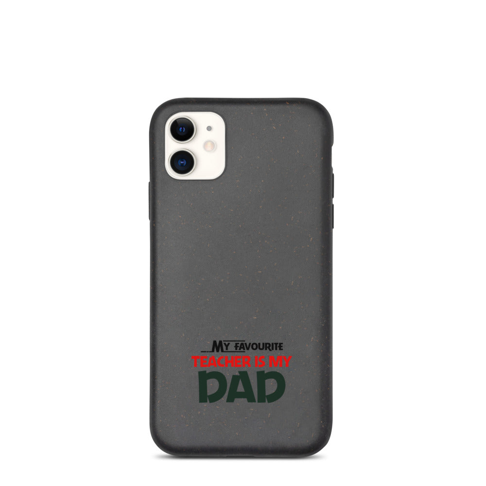 MY FAVOURITE TEACHER IS DAD - Speckled iPhone case