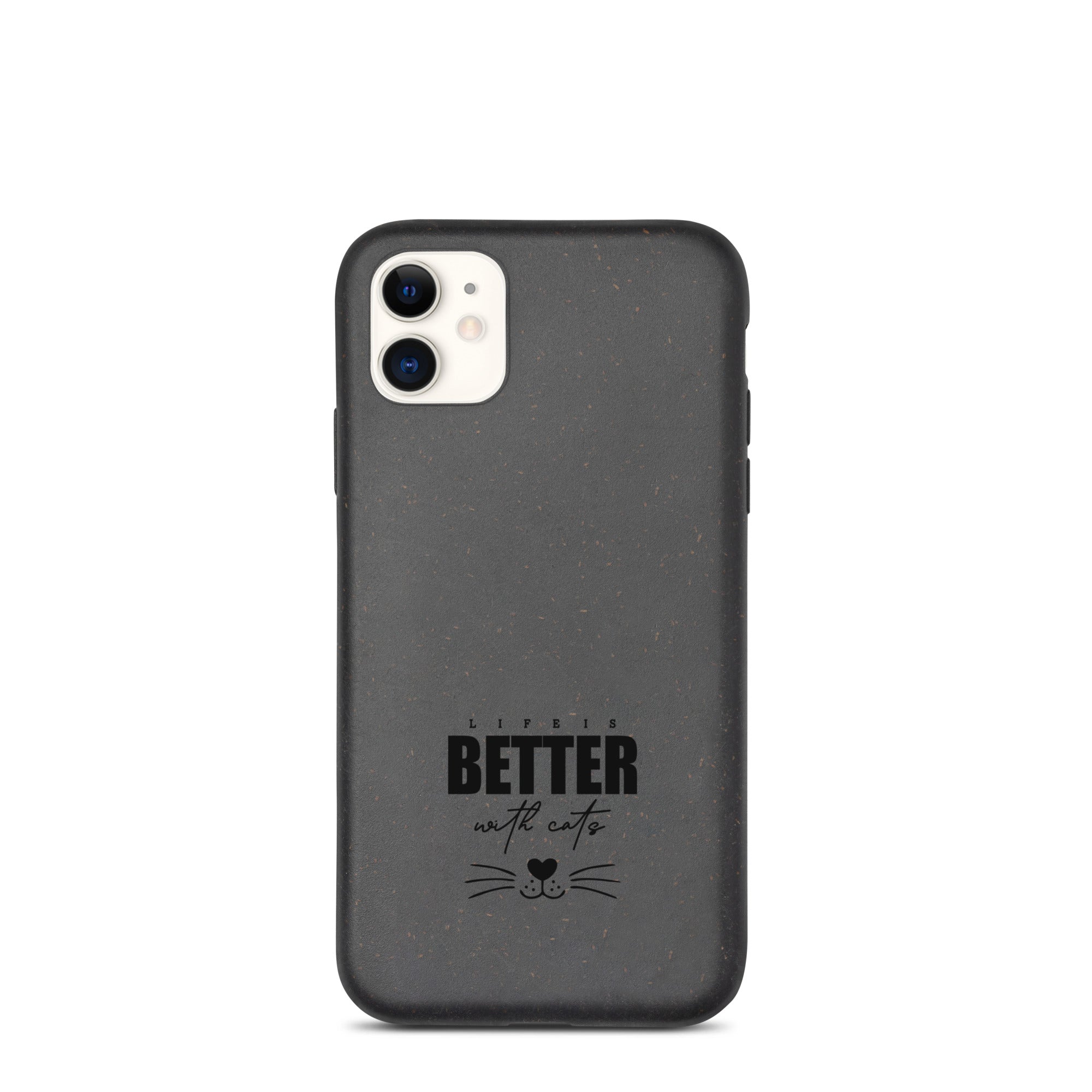 LIFE IS BETTER WITH CATS - Speckled iPhone case