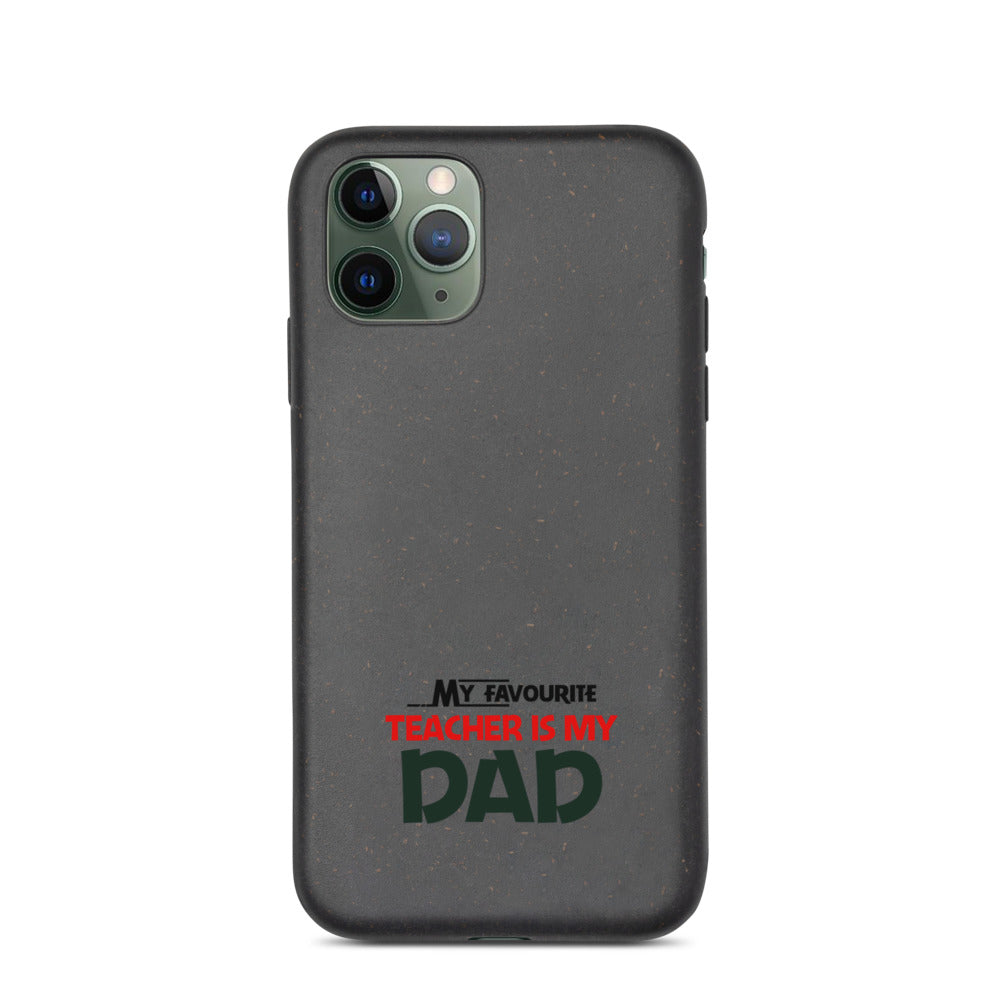 MY FAVOURITE TEACHER IS DAD - Speckled iPhone case