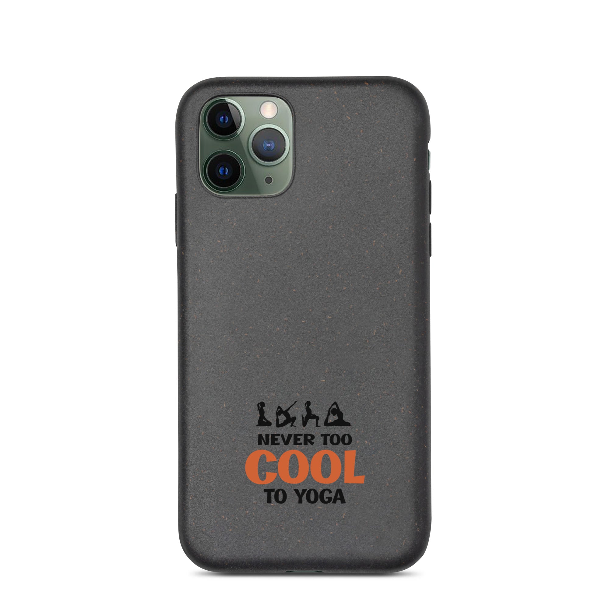 NEVER TOO COOL TO YOGA - Speckled iPhone case