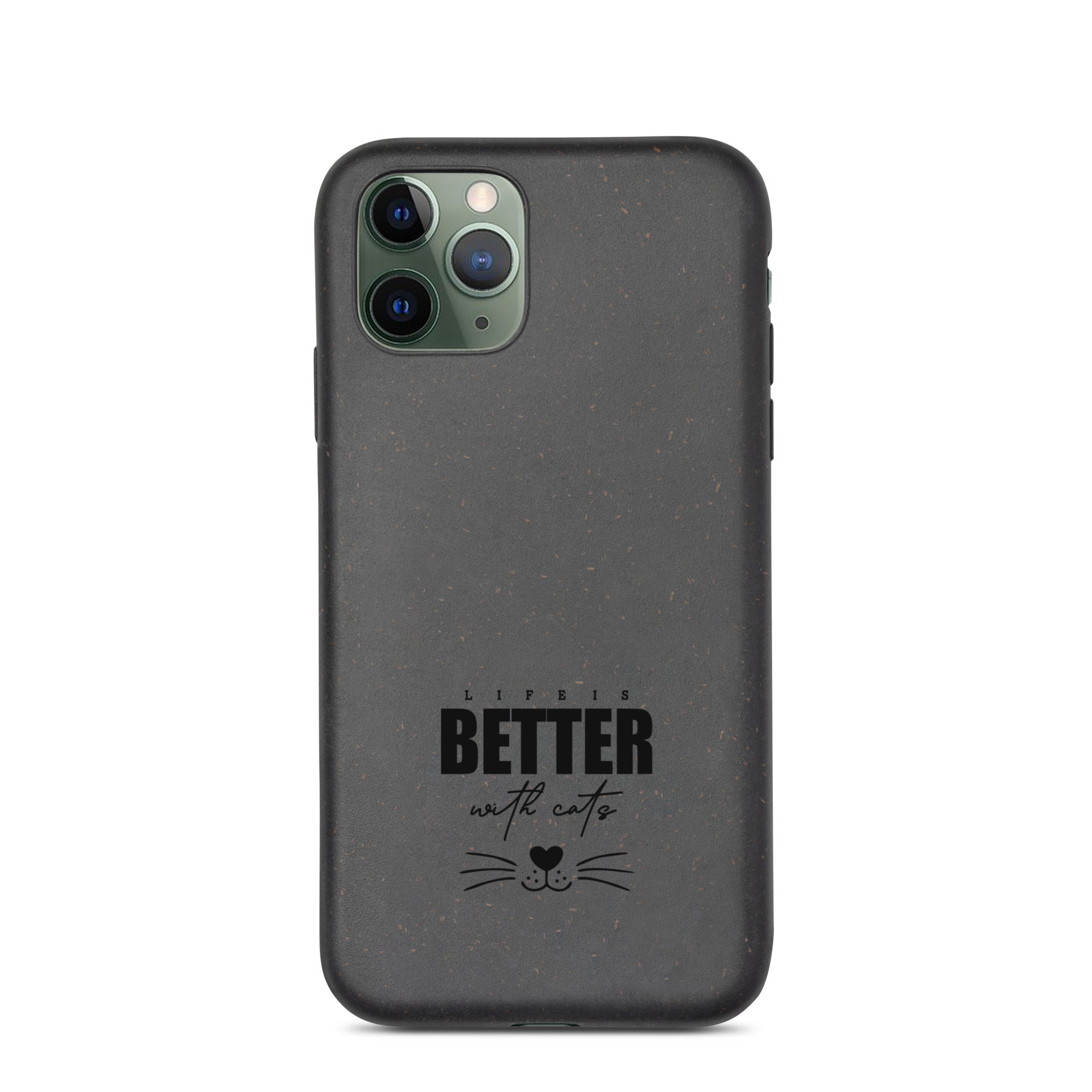 LIFE IS BETTER WITH CATS - Speckled iPhone case