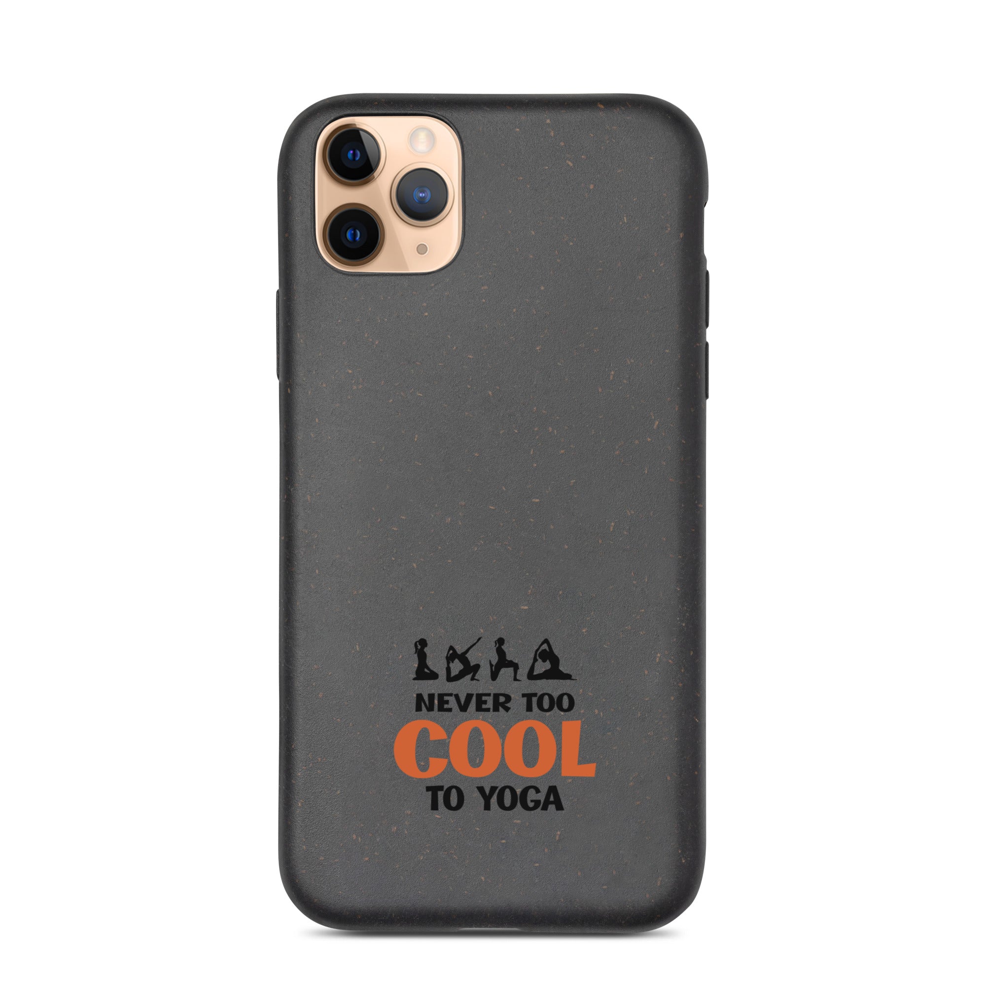 NEVER TOO COOL TO YOGA - Speckled iPhone case