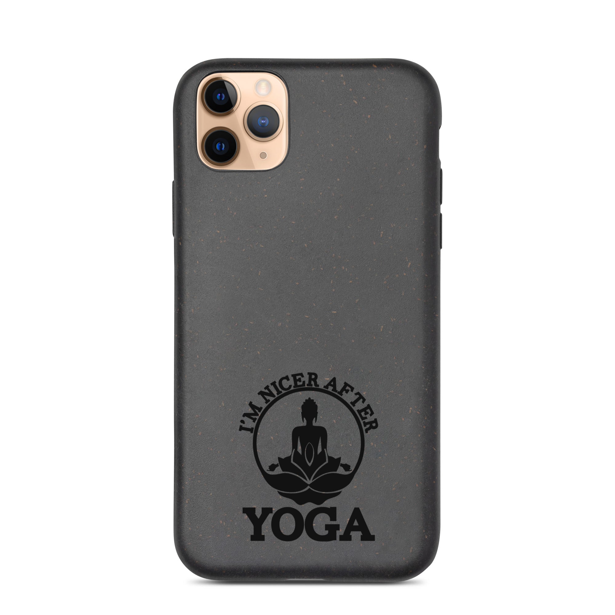 I'M NICER AFTER YOGA - Speckled iPhone case