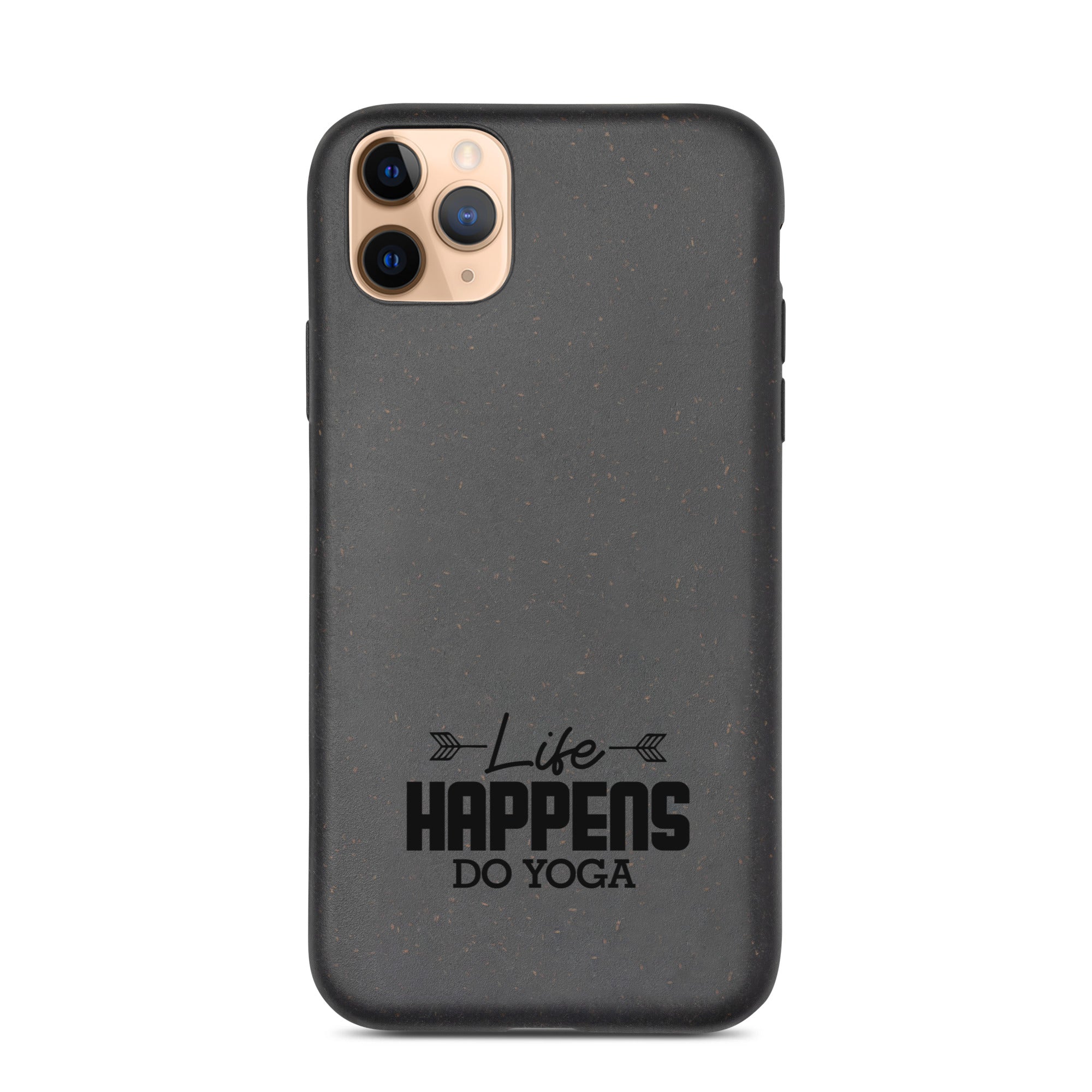 LIFE HAPPENS DO YOGA - Speckled iPhone case