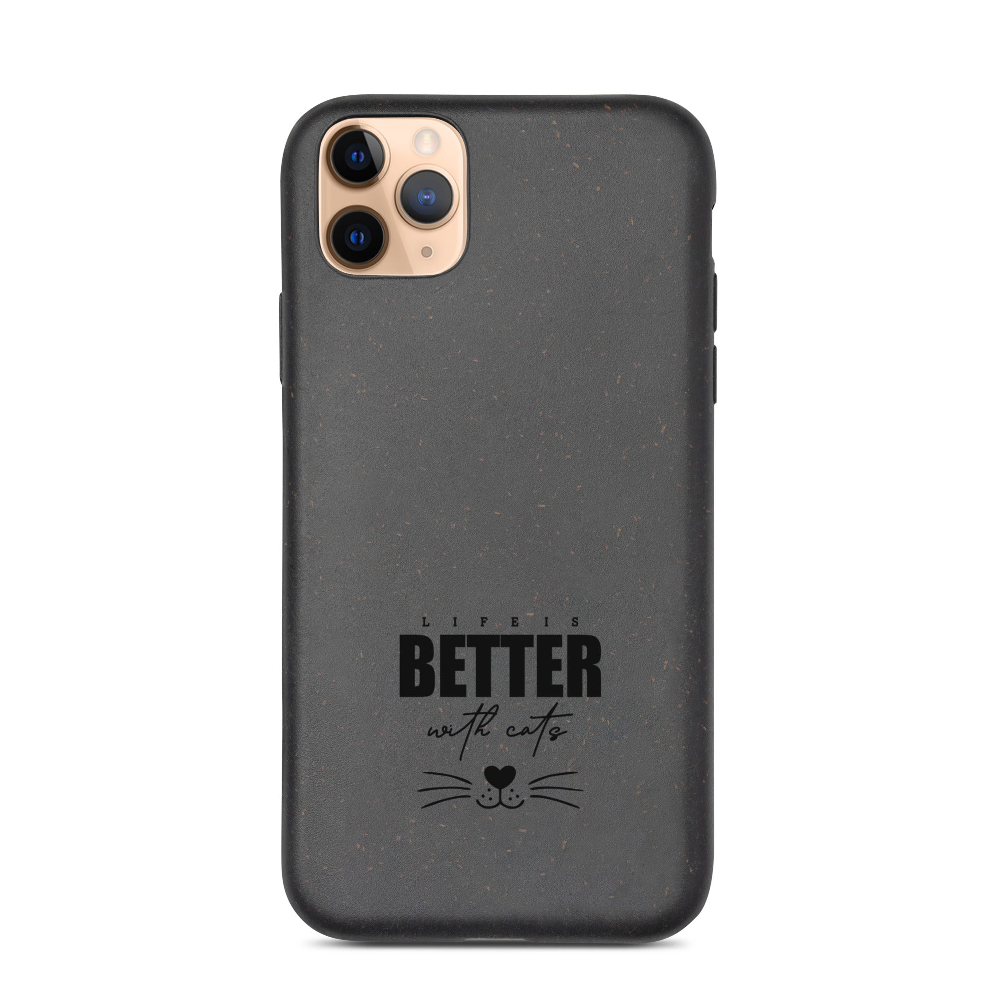 LIFE IS BETTER WITH CATS - Speckled iPhone case