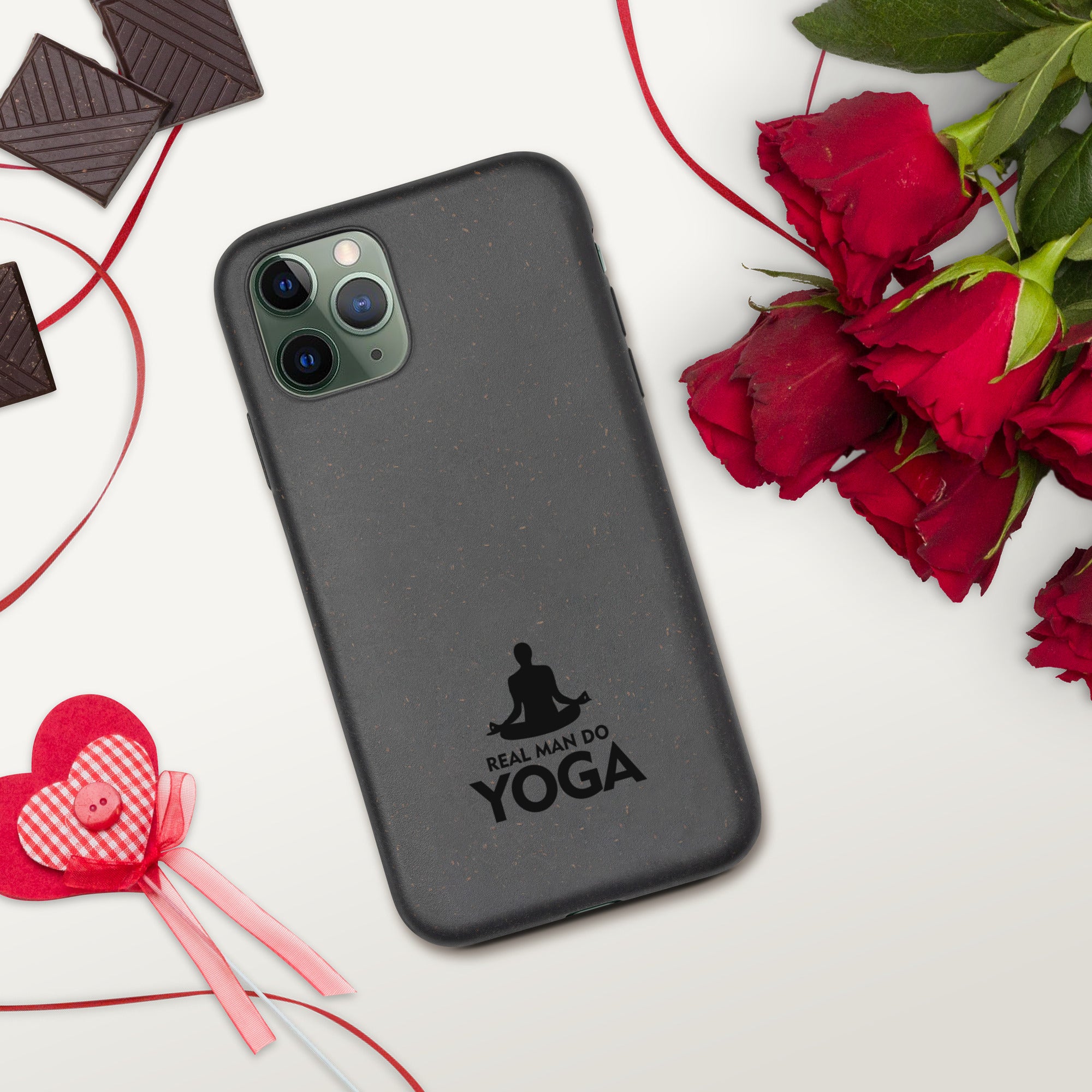 REAL MAN DO YOGA - Speckled iPhone case