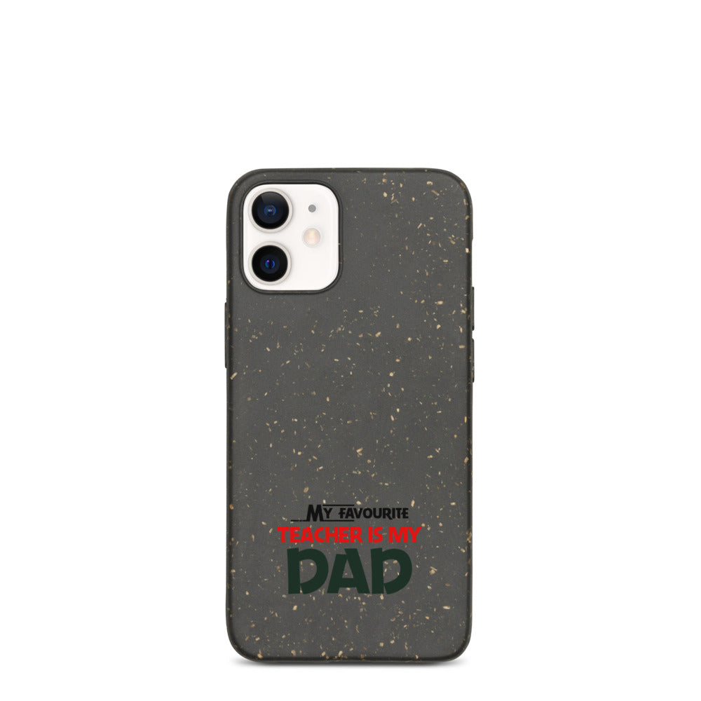 MY FAVOURITE TEACHER IS DAD - Speckled iPhone case