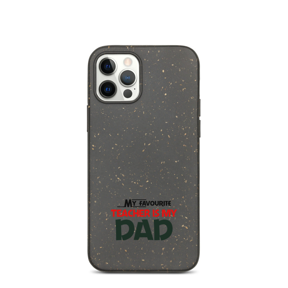 MY FAVOURITE TEACHER IS DAD - Speckled iPhone case