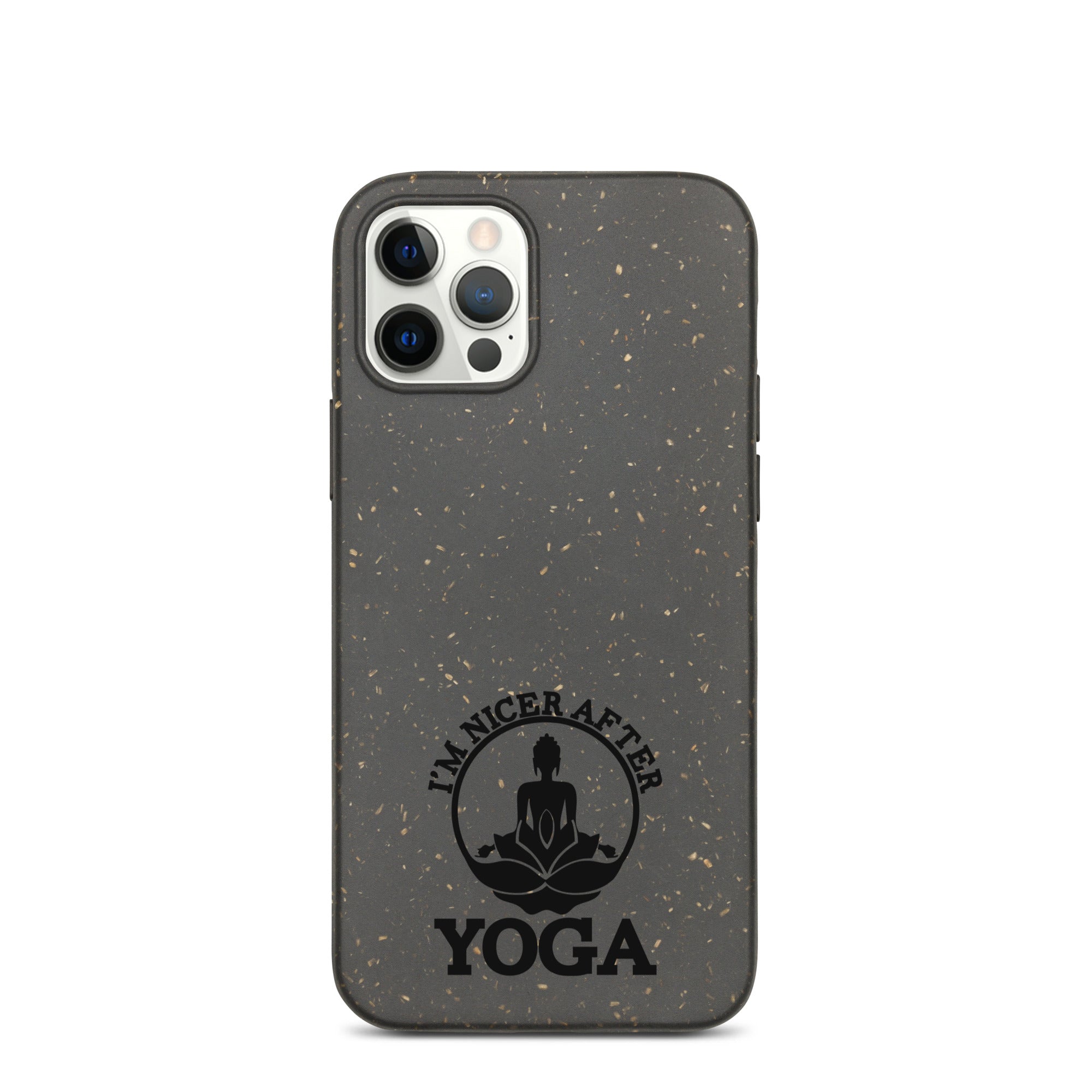 I'M NICER AFTER YOGA - Speckled iPhone case
