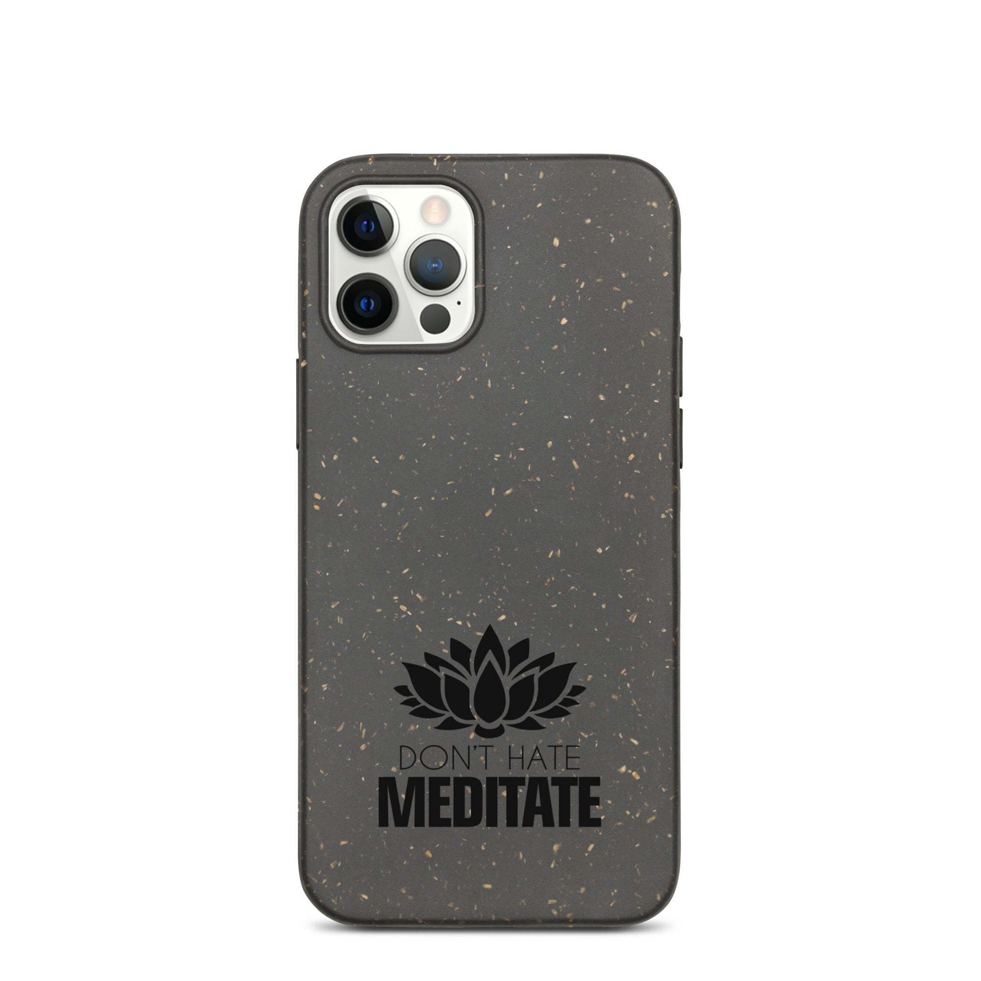 DON'T HATE MEDITATE - Speckled iPhone case