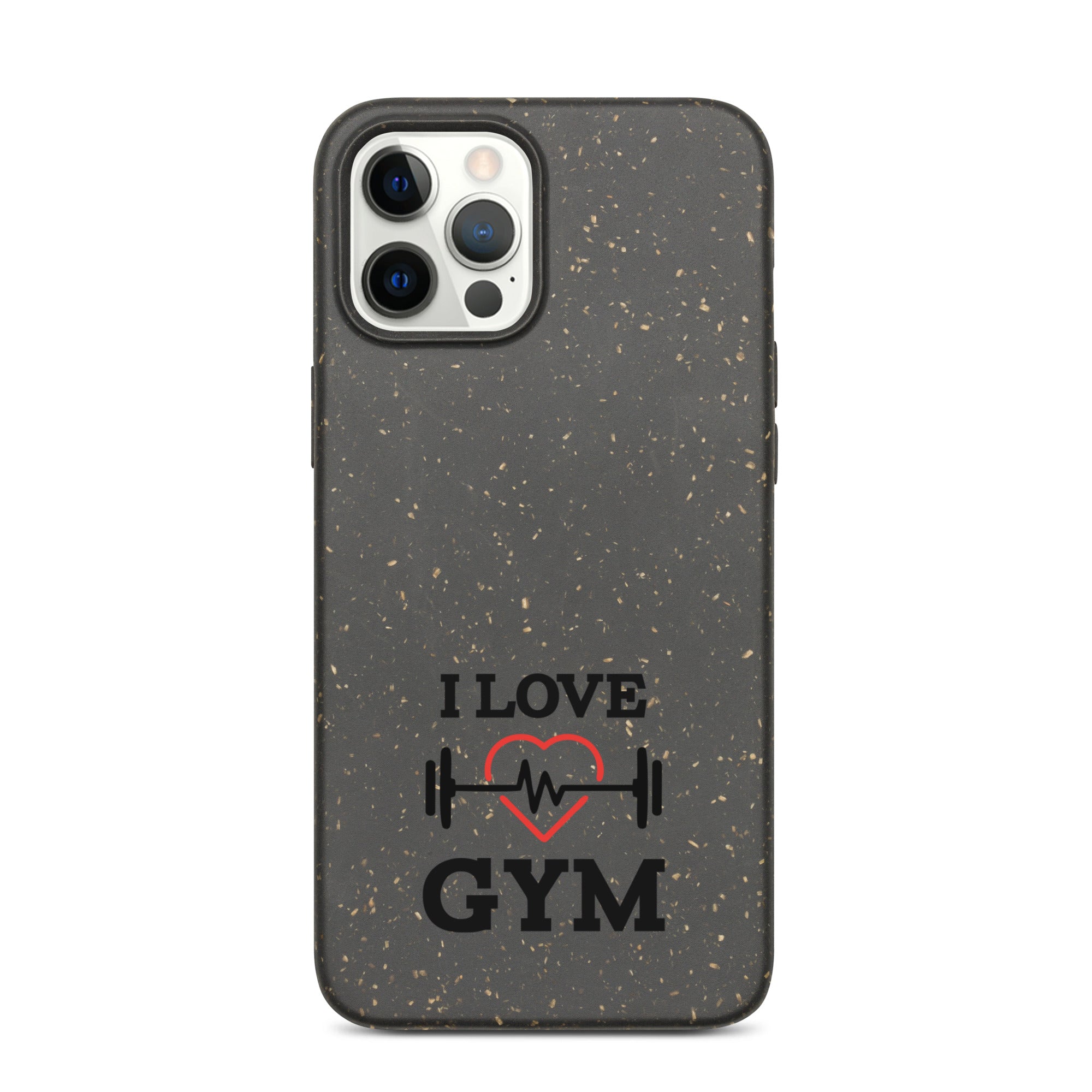 I LOVE GYM - Speckled iPhone case