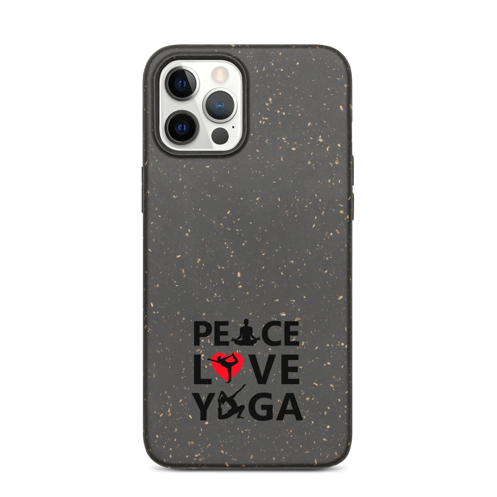 PEACE LOVE YOGA - Speckled iPhone case