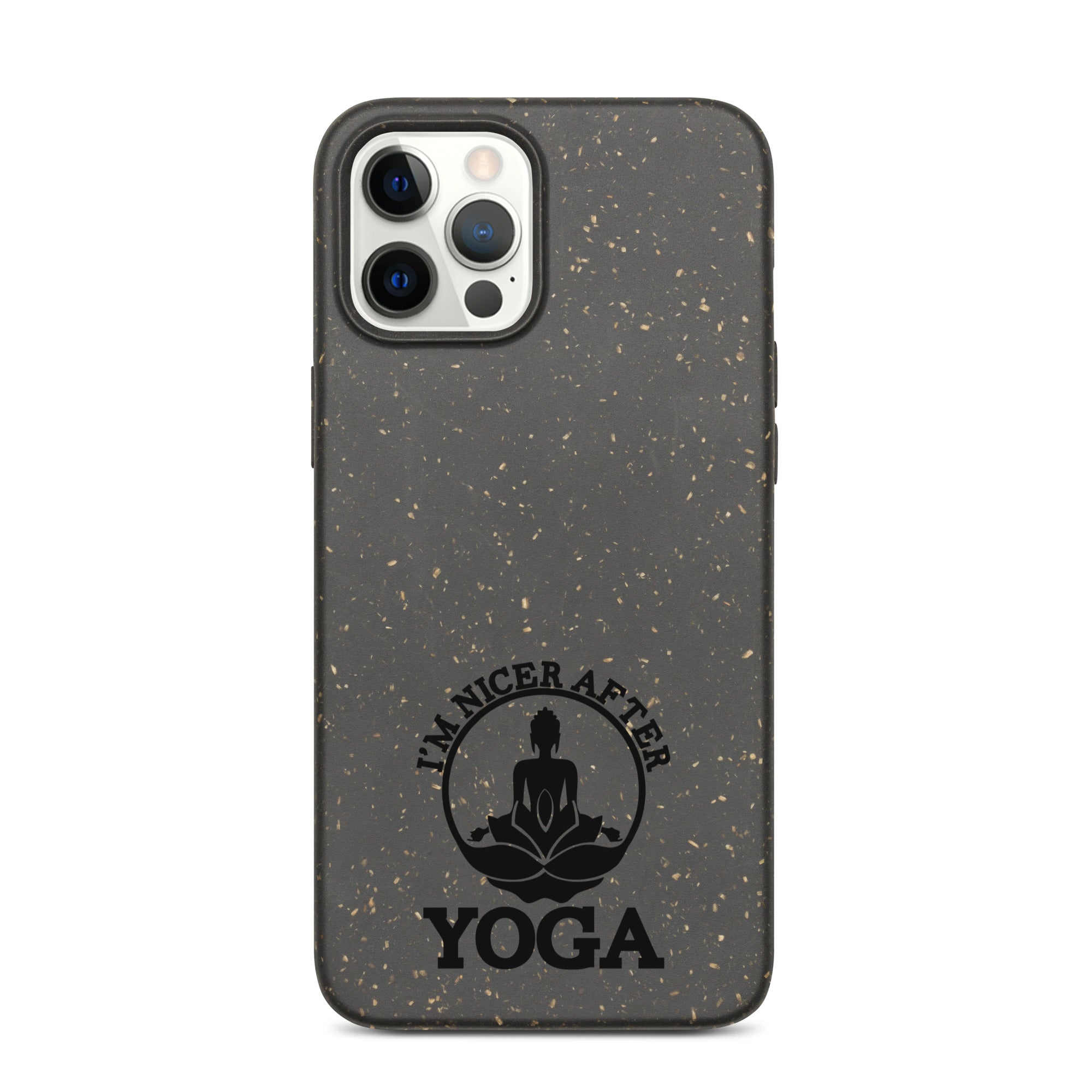 I'M NICER AFTER YOGA - Speckled iPhone case