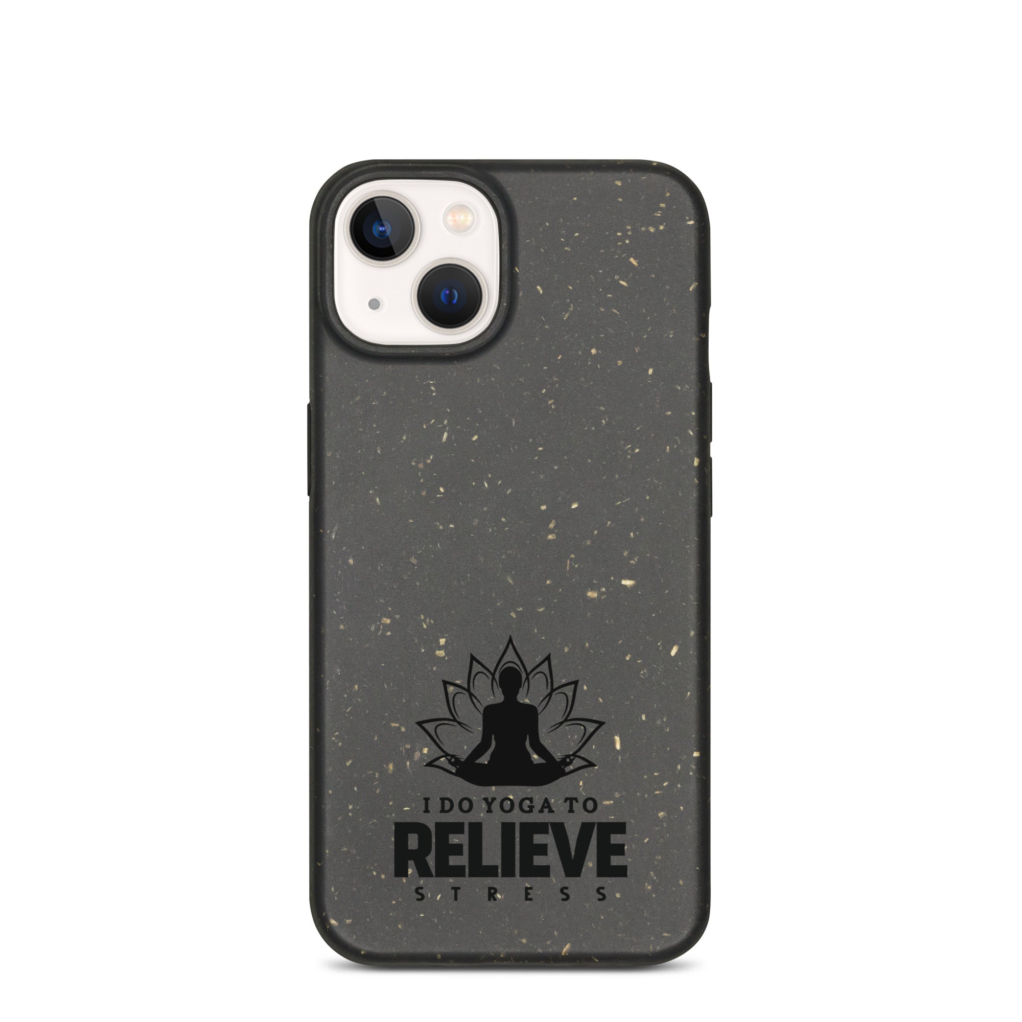 I  DO YOGA TO RELIEVE STRESS - Speckled iPhone case