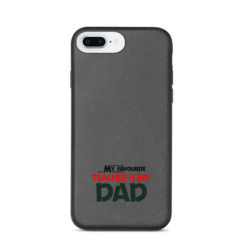 MY FAVOURITE TEACHER IS DAD - Speckled iPhone case