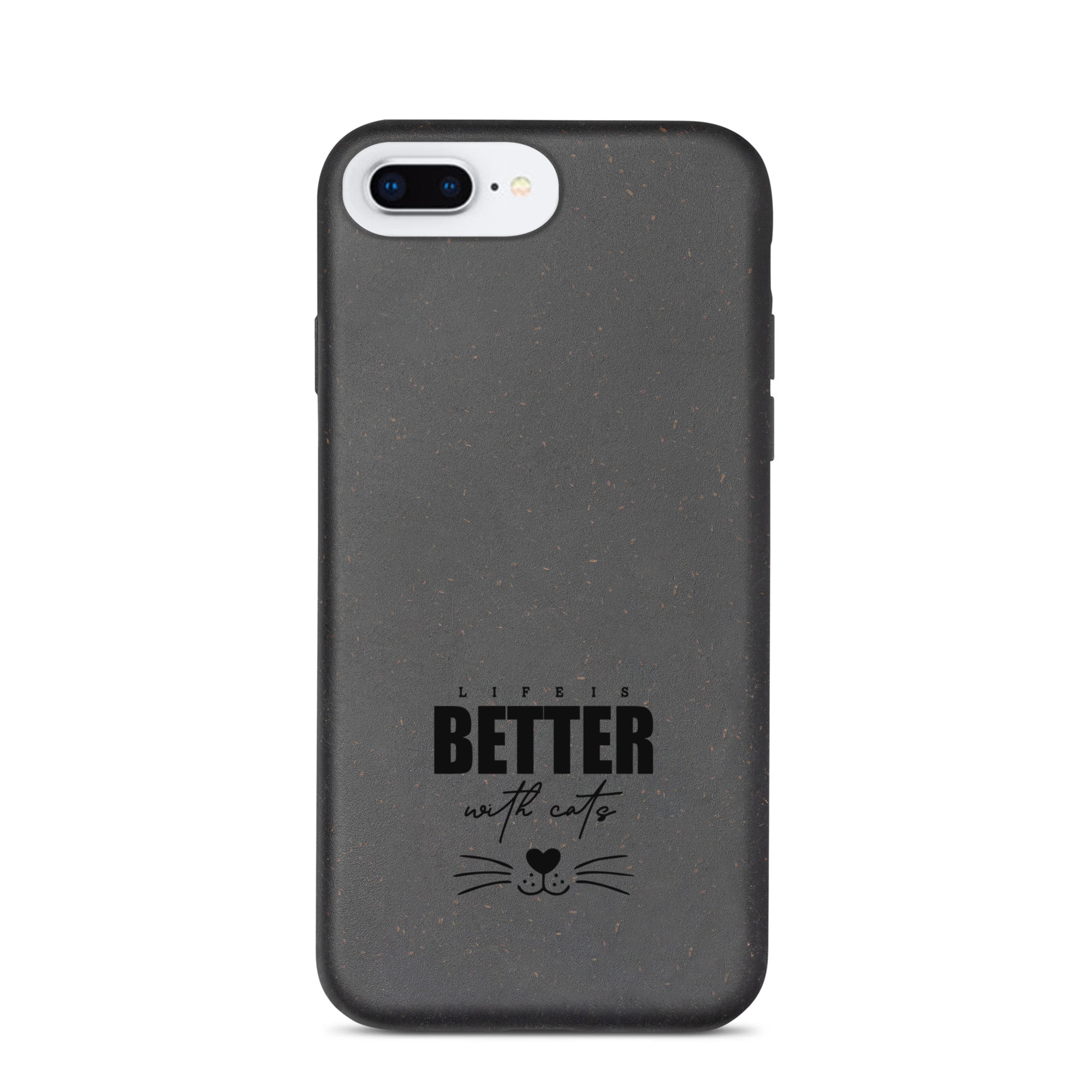 LIFE IS BETTER WITH CATS - Speckled iPhone case