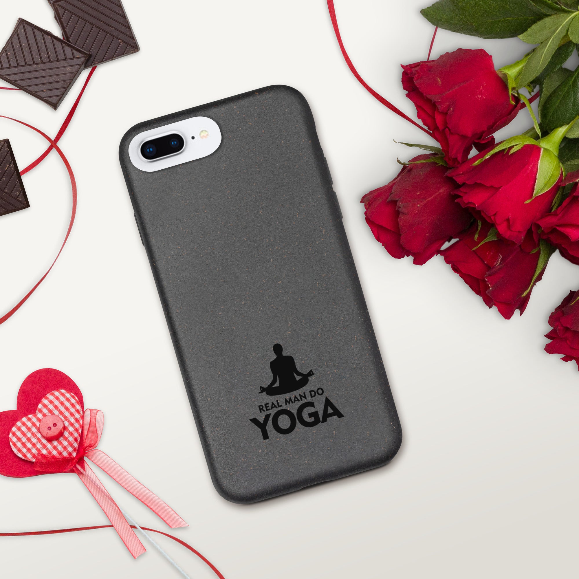 REAL MAN DO YOGA - Speckled iPhone case