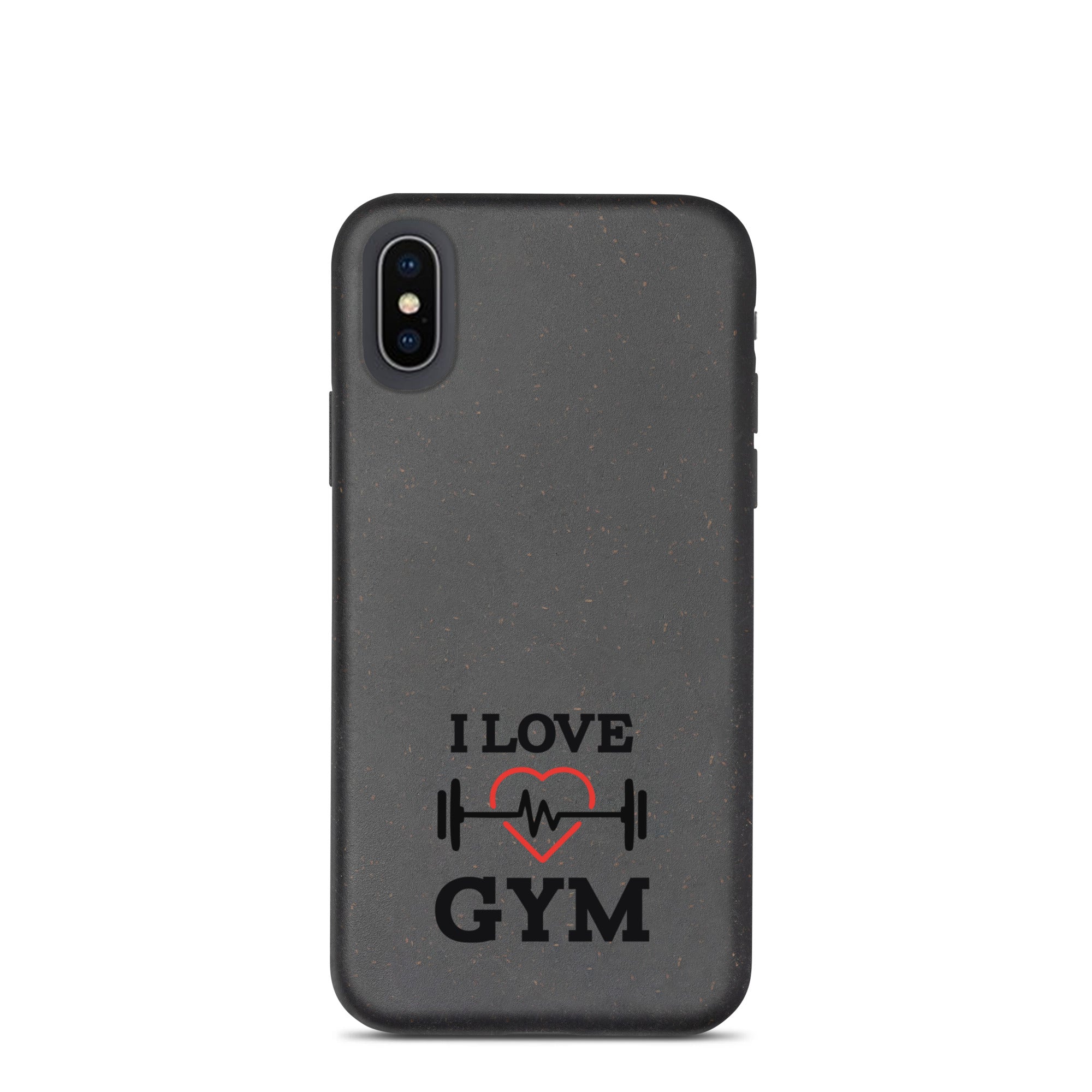 I LOVE GYM - Speckled iPhone case